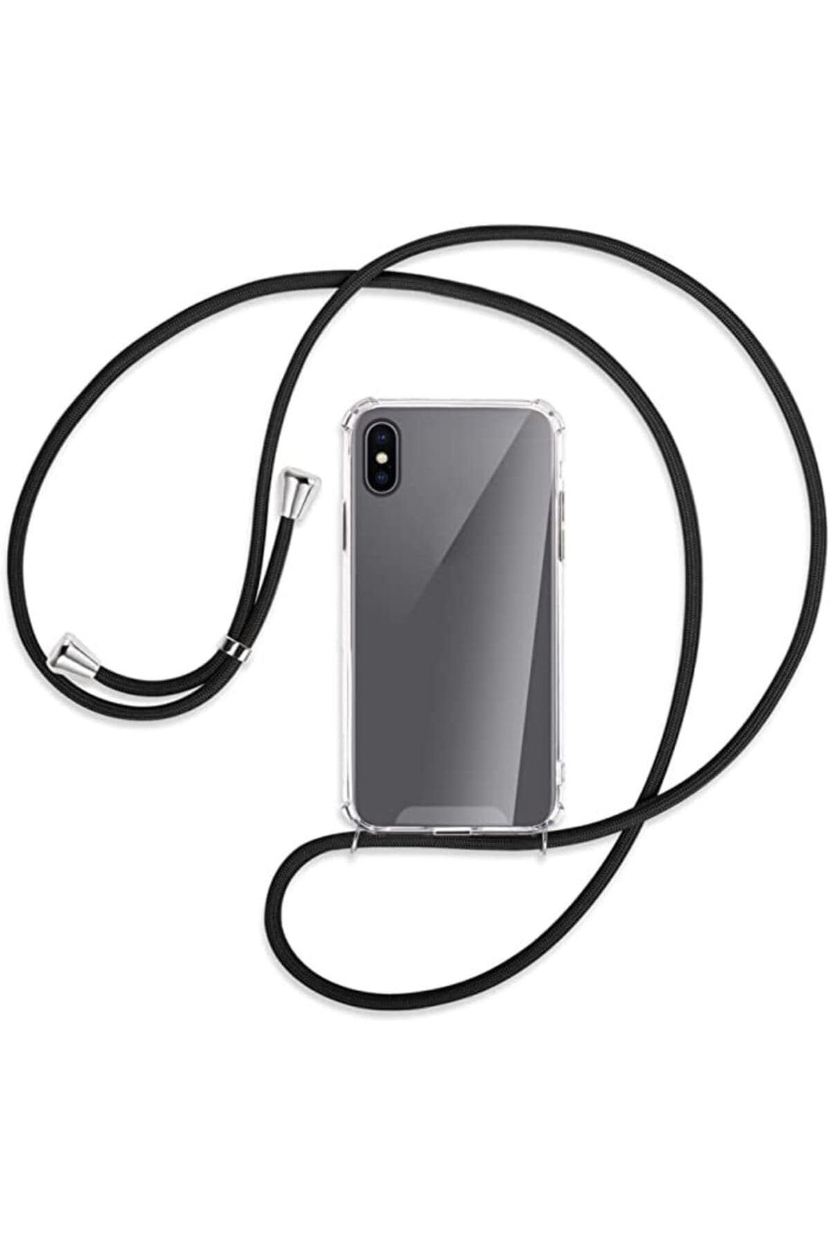 STOREMAX İphone X/xs Uyumlu Kılıf Boyun Omuz Askılı Ipli Anti Şok Köşe Korumalı Şeffaf