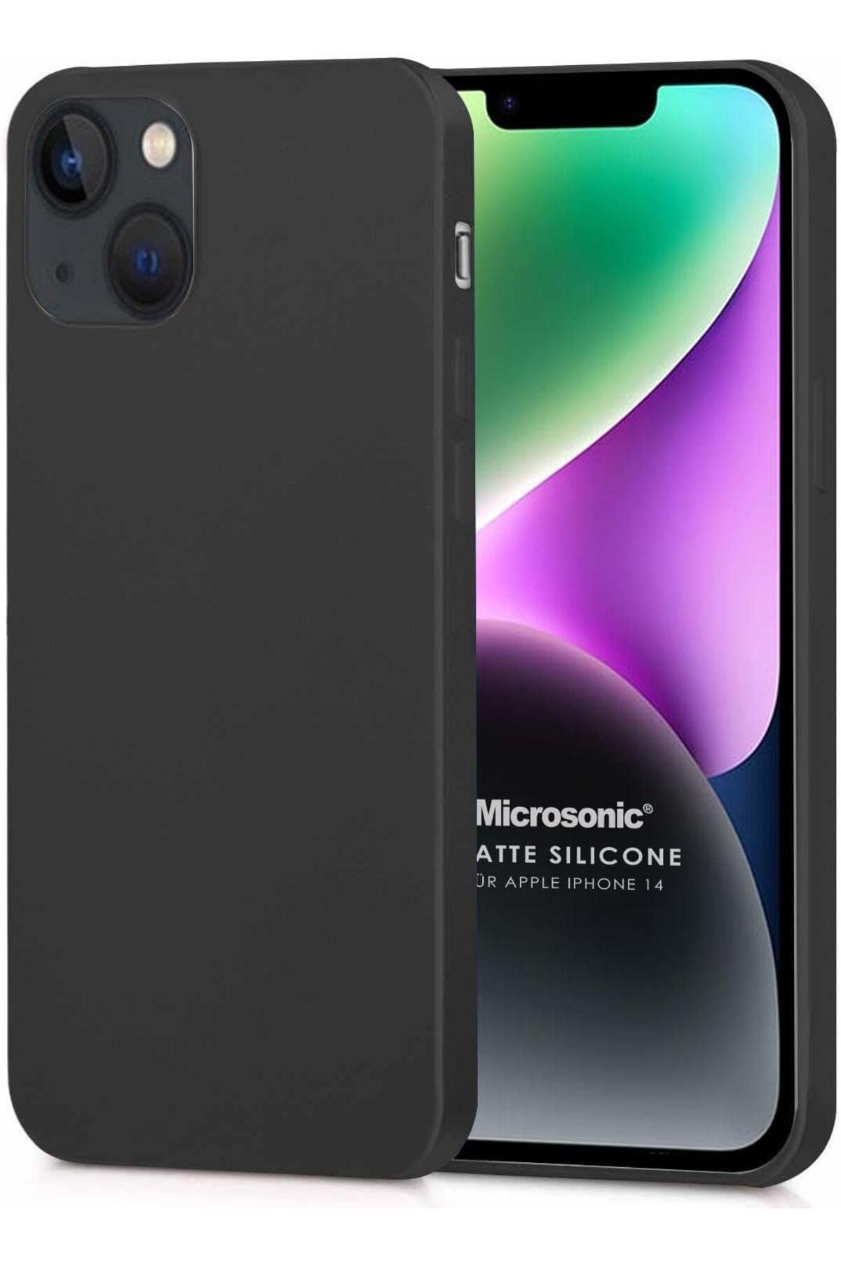 STOREMAX nffashopm Matte Silicone iPhone 14 için Kılıf Siyah [iPhone 14 ile Uyumlu Kılıf - Siyah] store