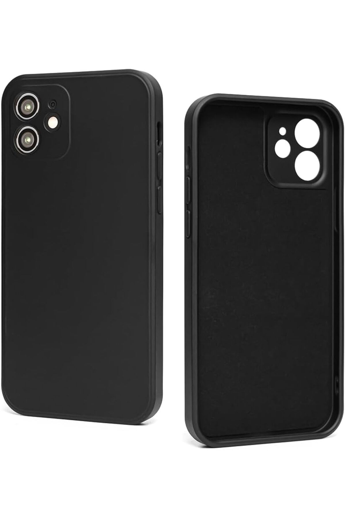 STOREMAX nffashopm Iphone ile uyumlu 11 (12 Görünümlü Köşeli) içi Kadife Lansman Kılıf-siyah storest