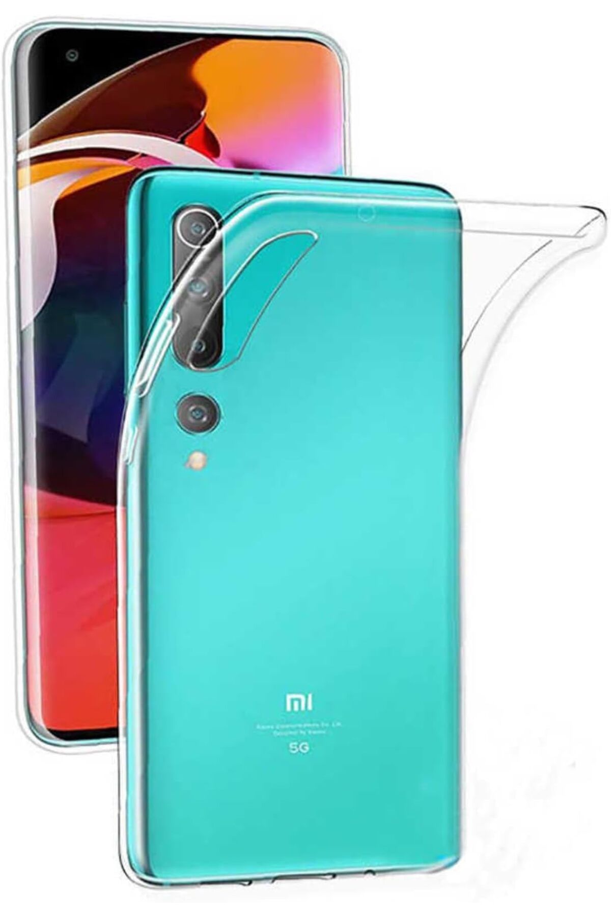 STOREMAX cmllashop İletişim Xiaomi Mi 10 ile Uyumlu Kapak 1mm Süper Silikon Şeffaf Kılıf 542093