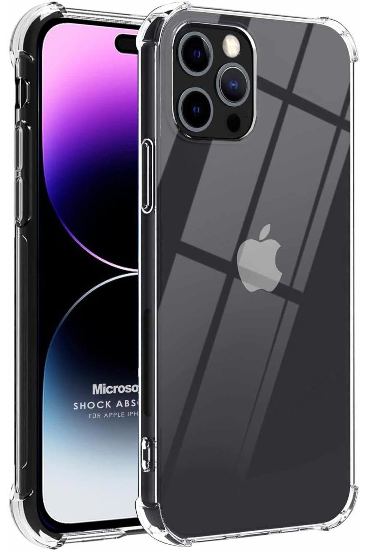 STOREMAX htpshopmx iPhone 14 Pro için Kılıf Shock Absorbing Şeffaf [iPhone 14 Pro ile Uyumlu Kılıf - Ş