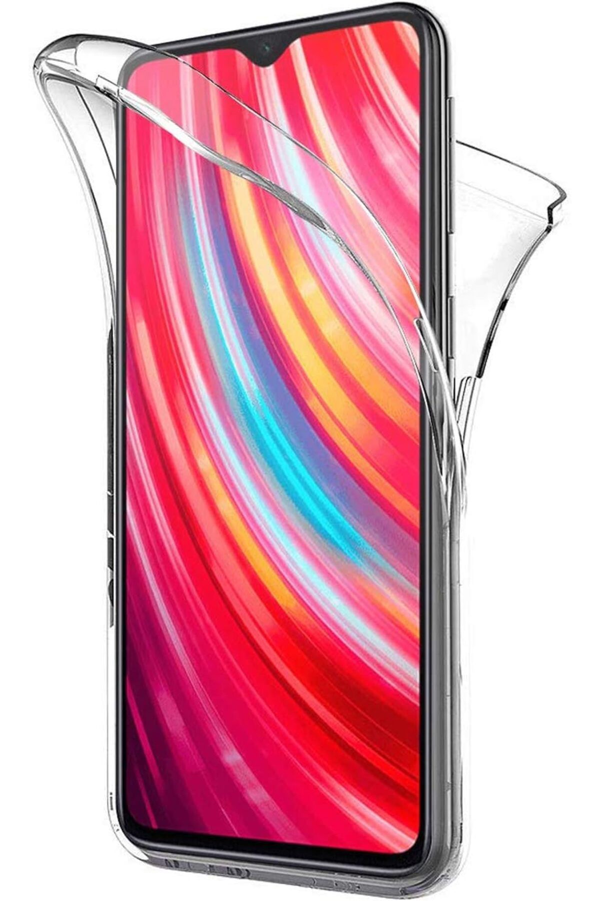 STOREMAX daliashops Xiaomi Redmi Note 8 Pro için Kılıf 6 tarafı tam full koruma 360 Clear Soft Şeffaf [R