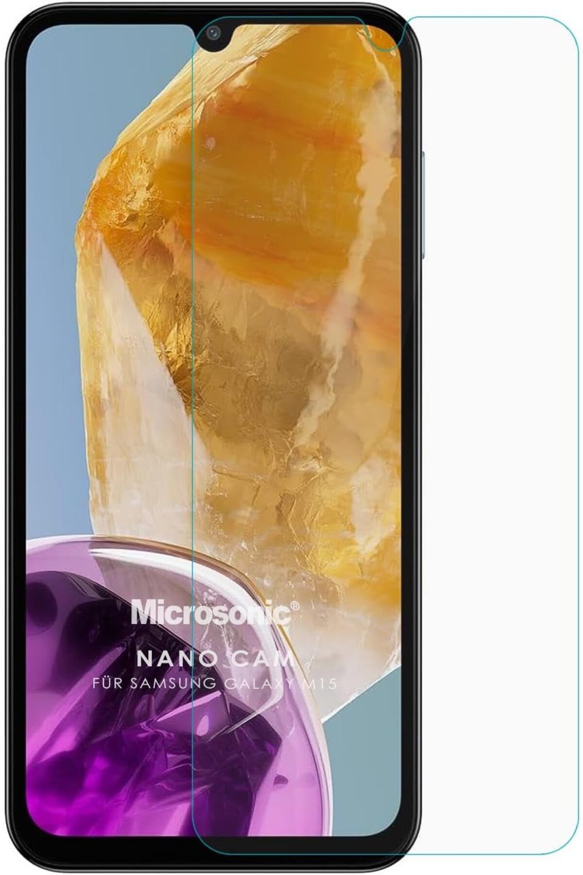 yenibagshop Samsung Galaxy M15 Nano Glass Cam Ekran Koruyucu [Galaxy M15 ile Uyumlu Ekran Koruyucu - Şeffaf]