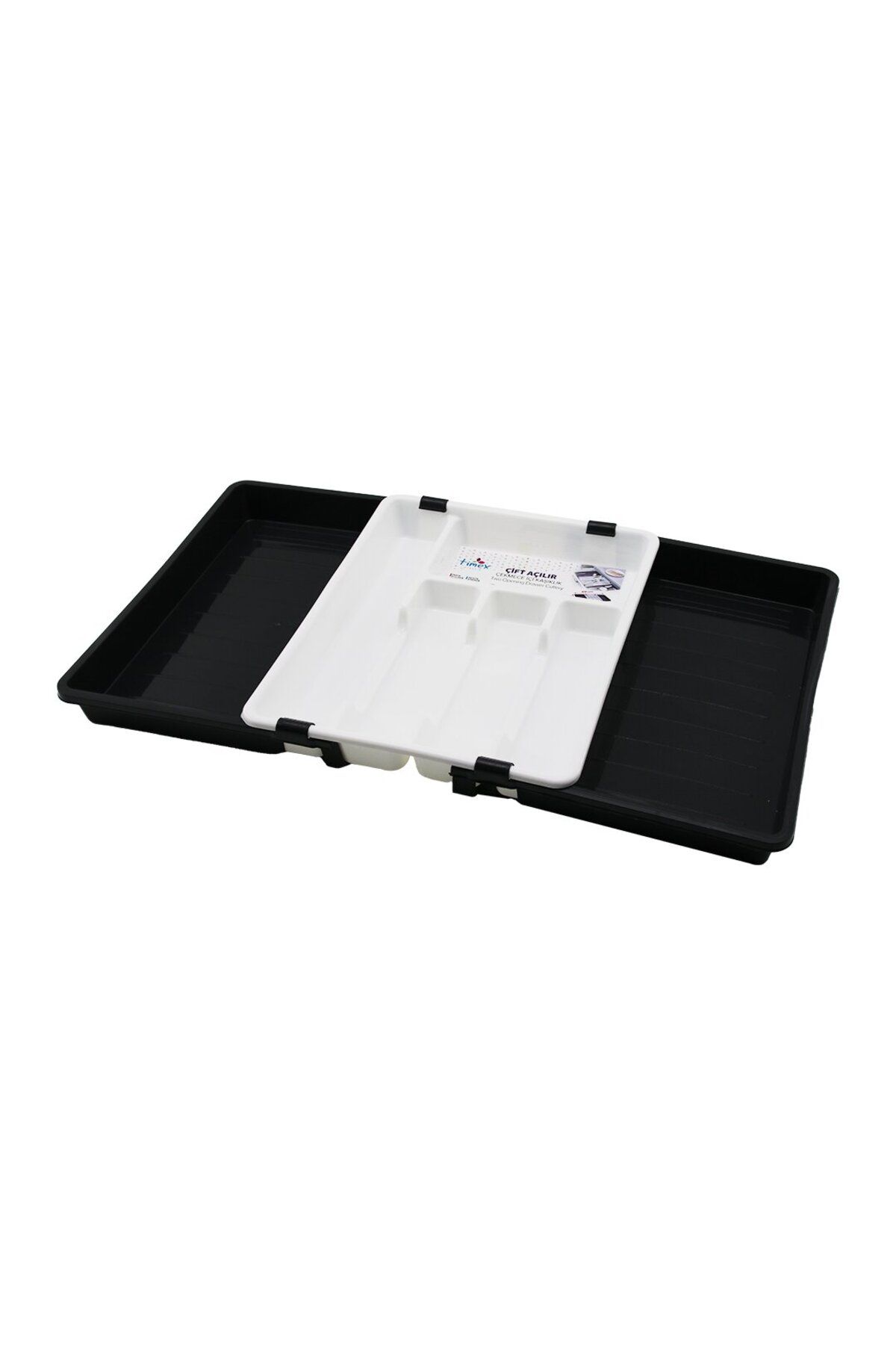 STOREMAX lbstorex KAYAR KAŞIKLIK İKİ TARAFLI ÇİFT AÇILIR AYARLANABİLİR ÇEKMECE İÇİ 36X69CM Newdsn