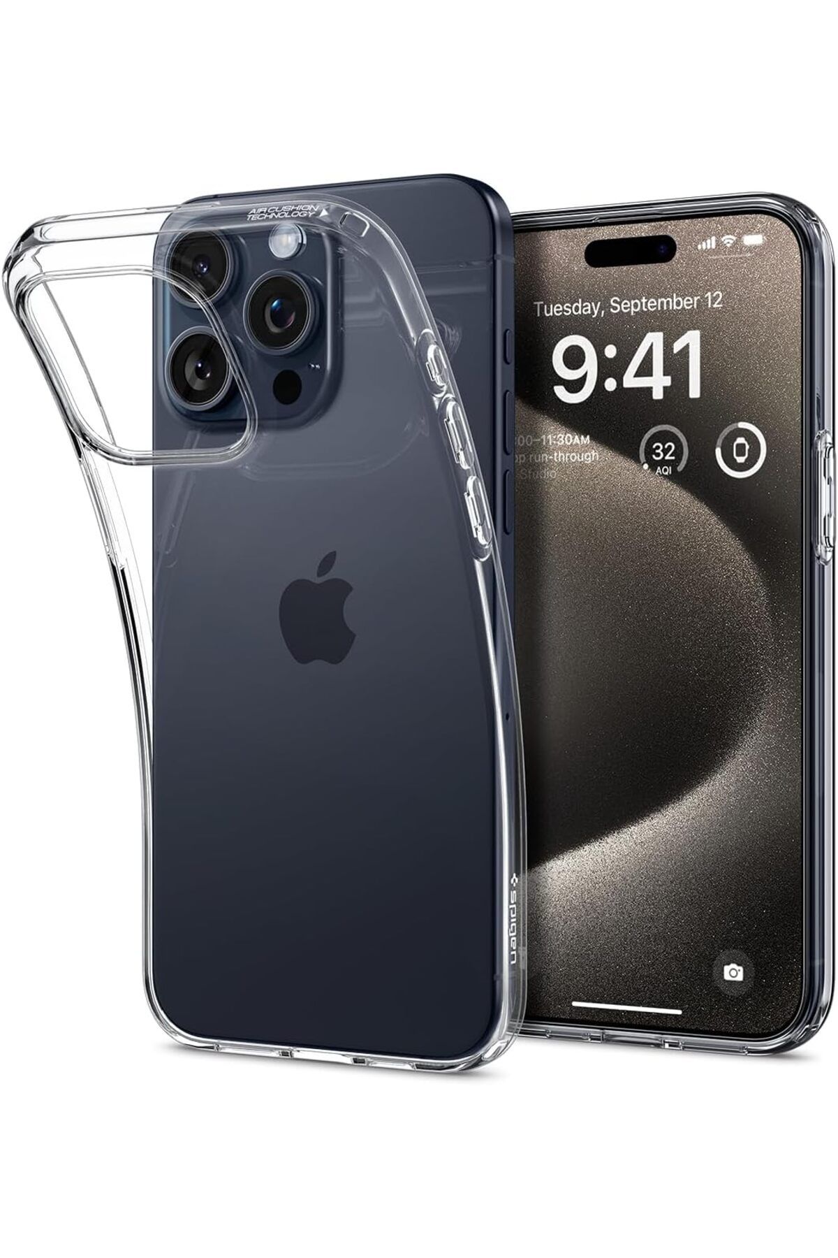 STOREMAX nffashopm iPhone 15 Pro Max Kılıf Liquid Crystal 4 Tarafı Tam Koruma Crystal Clear - ACS06557 sto