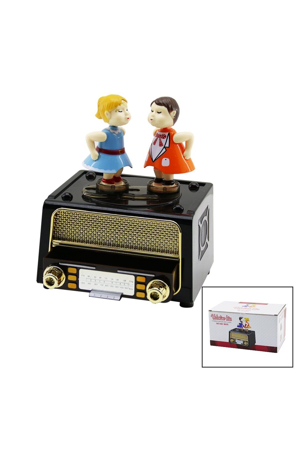 STOREMAX MÜZİKLİ DEKORATİF NOSTALJİK RA- DANS EDEN ÇOCUKLAR - TAKI KUTUSU