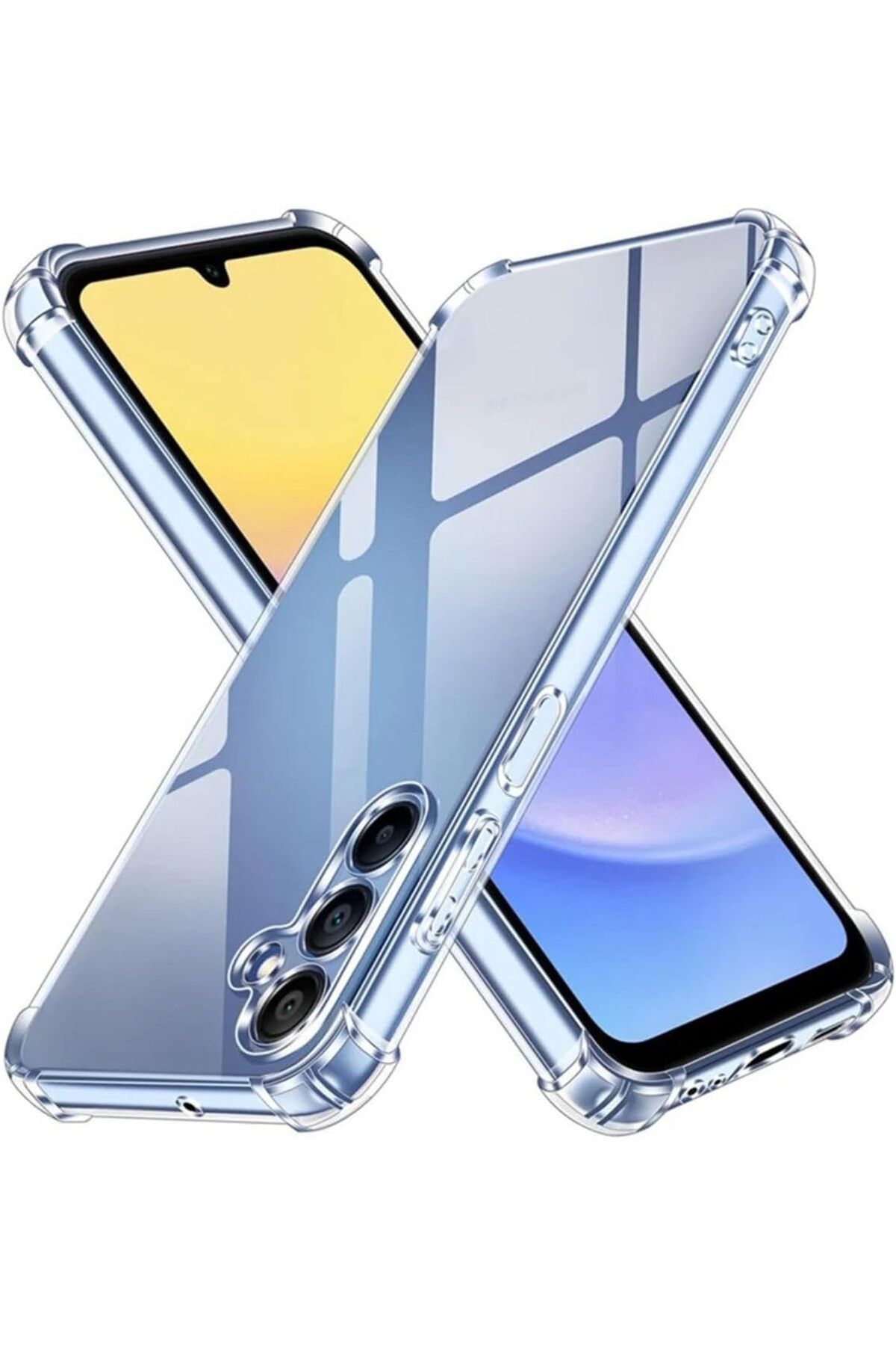 STOREMAX nffashopm İLETİŞİM Galaxy A15 Kapak Kamera Korumalı Airbag Antishock Köşe Korumalı Şeffaf