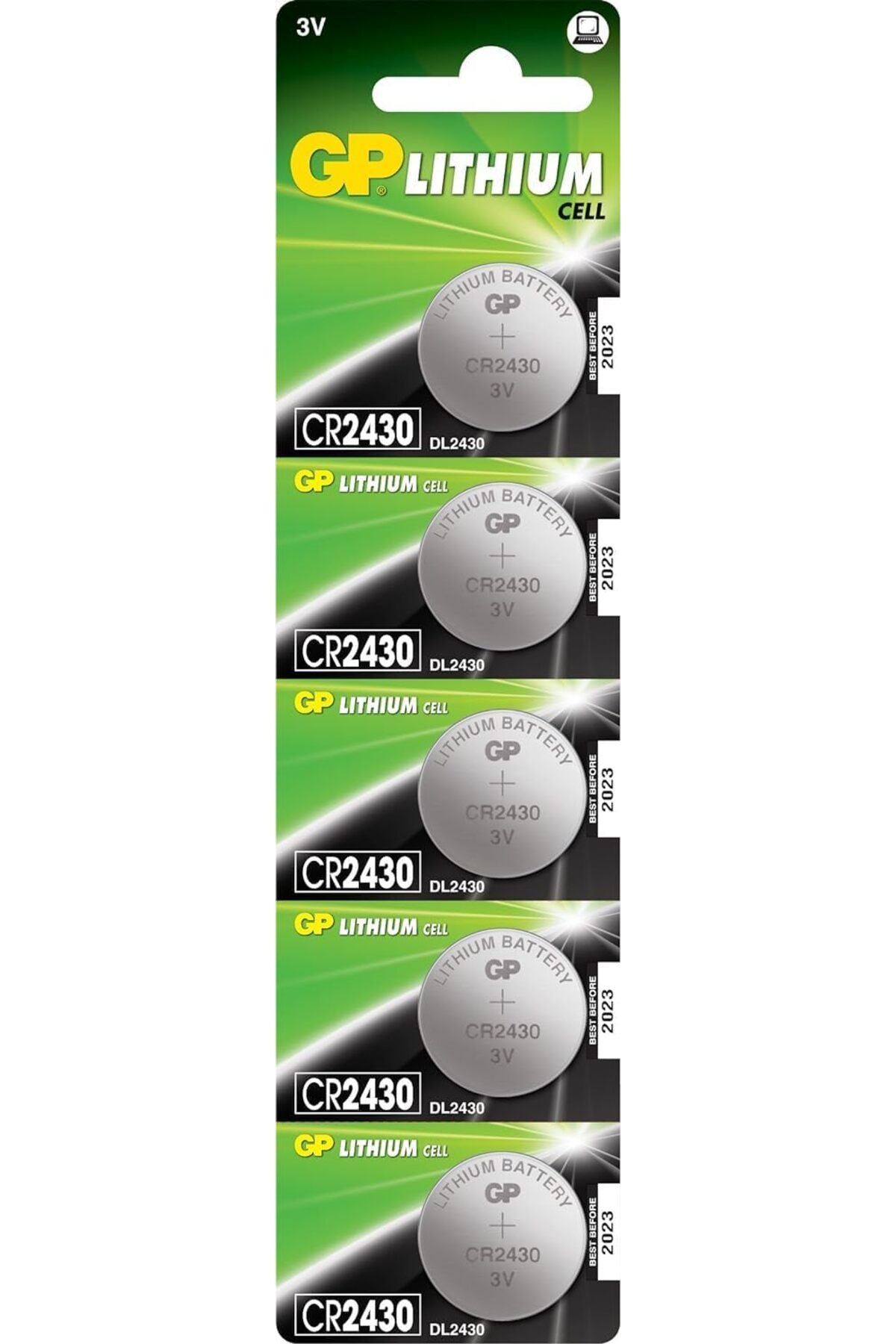 STOREMAX htpshopmx Batteries Cr2430 2430 Boy Lityum Düğme Pil, 3 Volt, 5'Li Kart str http 1092444