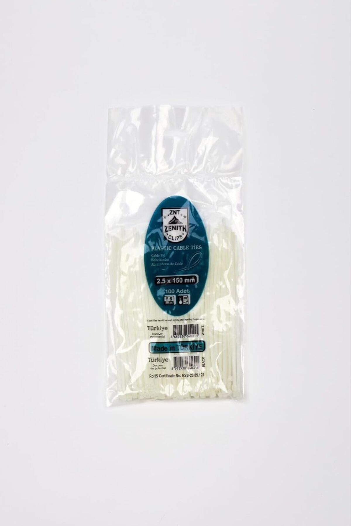 STOREMAX lvnmblya 3,6x150 Beyaz Kablo Bağı & Plastik Kelepçe & Cırt Kelepçe 100 Adet (paket) Shop Deesin
