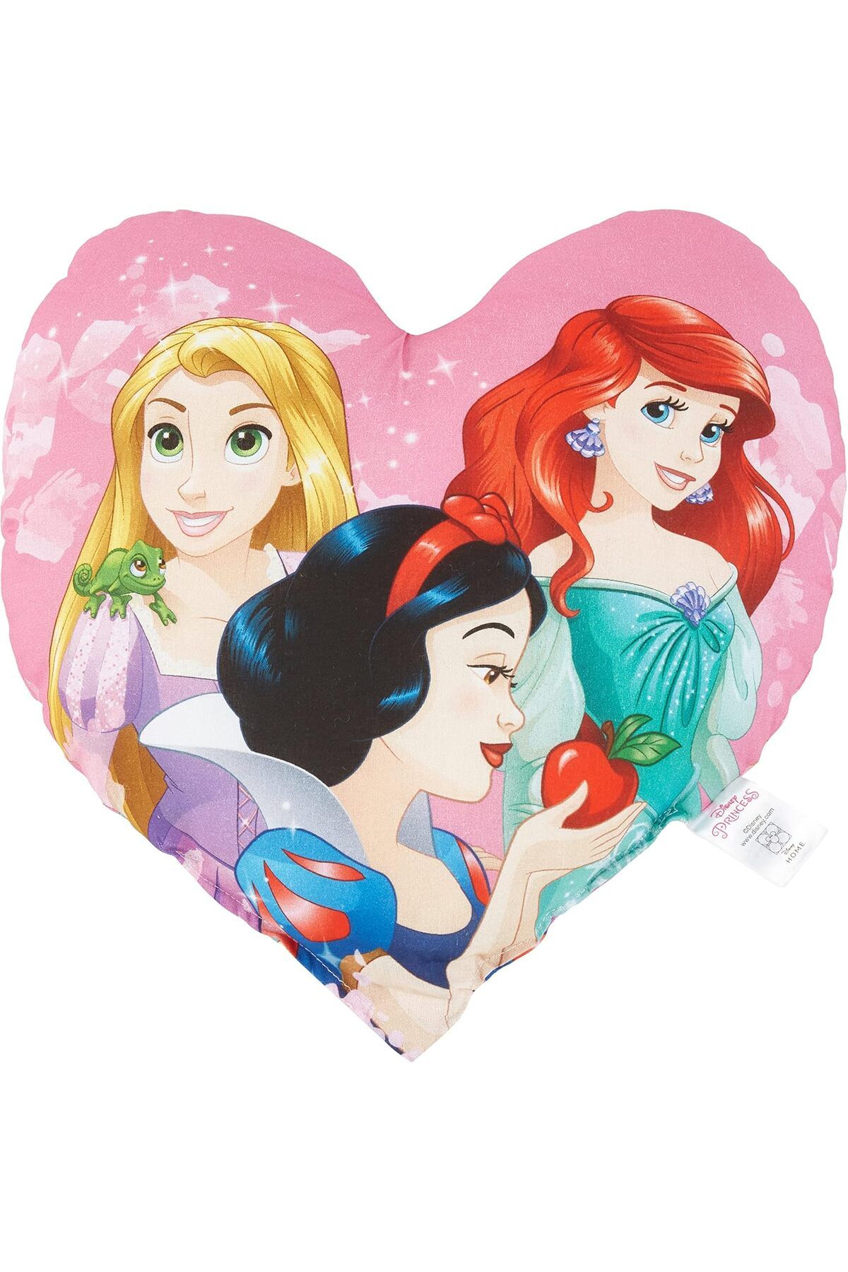 STOREMAX bystoreby Princess Heart Lisanslı Karakter Baskılı%100 Pamuk Kırlent, Pembe, Kalp 40x40 cm NewDe