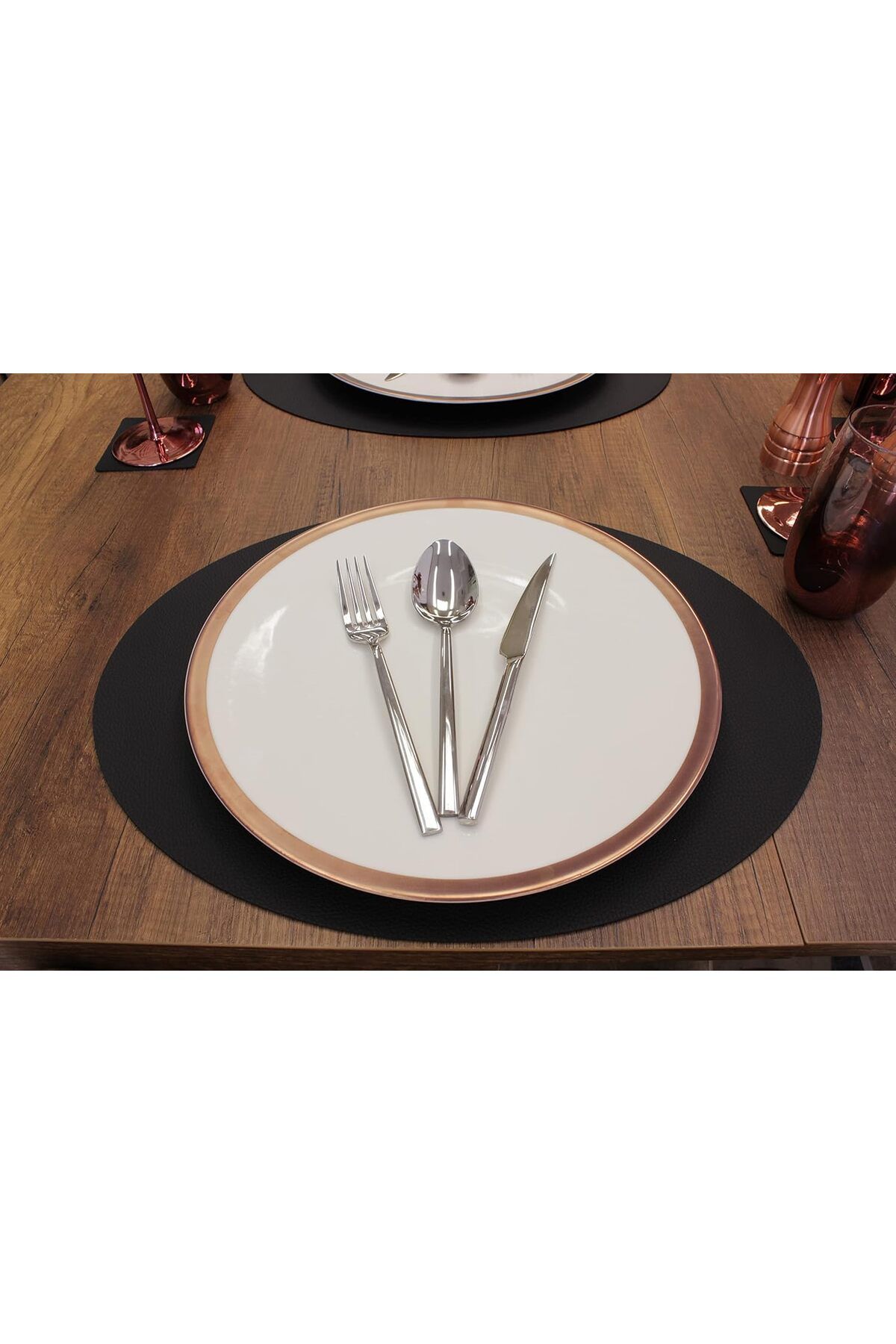 STOREMAX sellbuystore Oval Lazer Kesim Suni Deri Amerikan Servis 2 adet 35x45 cm 1053513