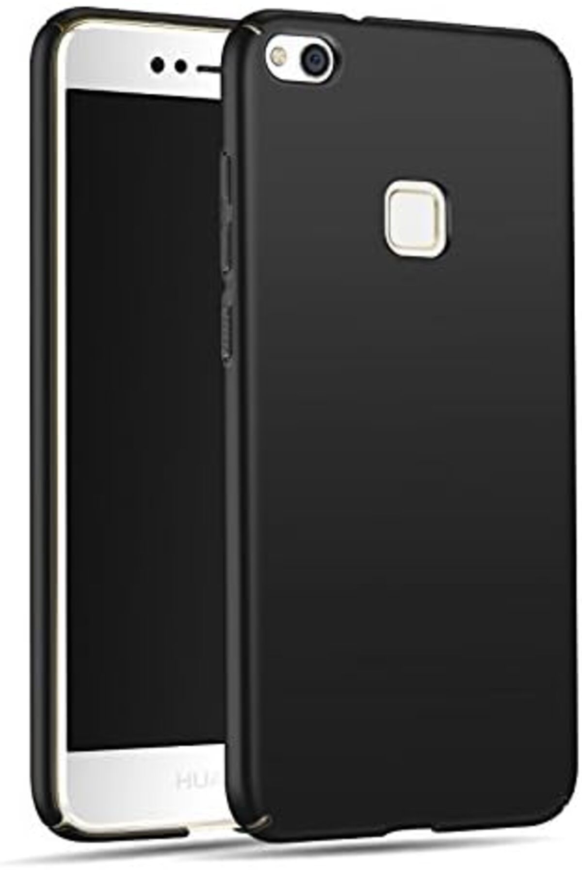 STOREMAX bystoreby P10 Lite Uyumlu Sert Rubber Silikon Kılıf (Siyah) NewDesing 646268