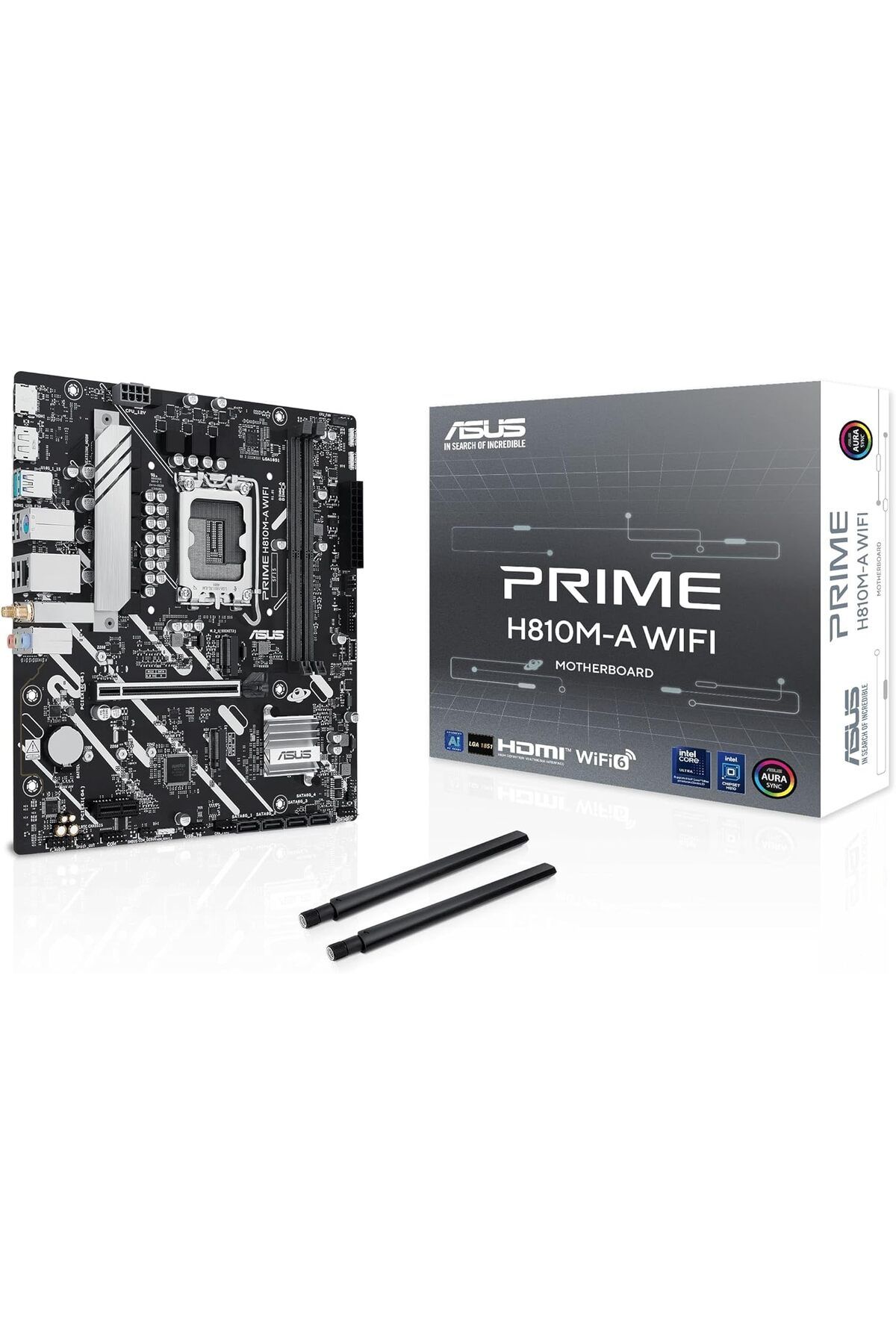 STOREMAX cmllashop PRIME H810M-A WIFI Intel H810 LGA1851 DDR5 6400 DP HDMI Çift M2 USB3.2 AX WiFi + BT AURA