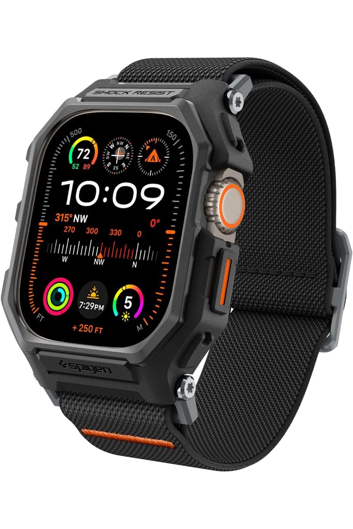 STOREMAX htpshopmx Watch 49mm (Ultra 2/1) Kılıf & Kordon Kayış Lite Fit Pro Matte Black - ACS07104 strhtt