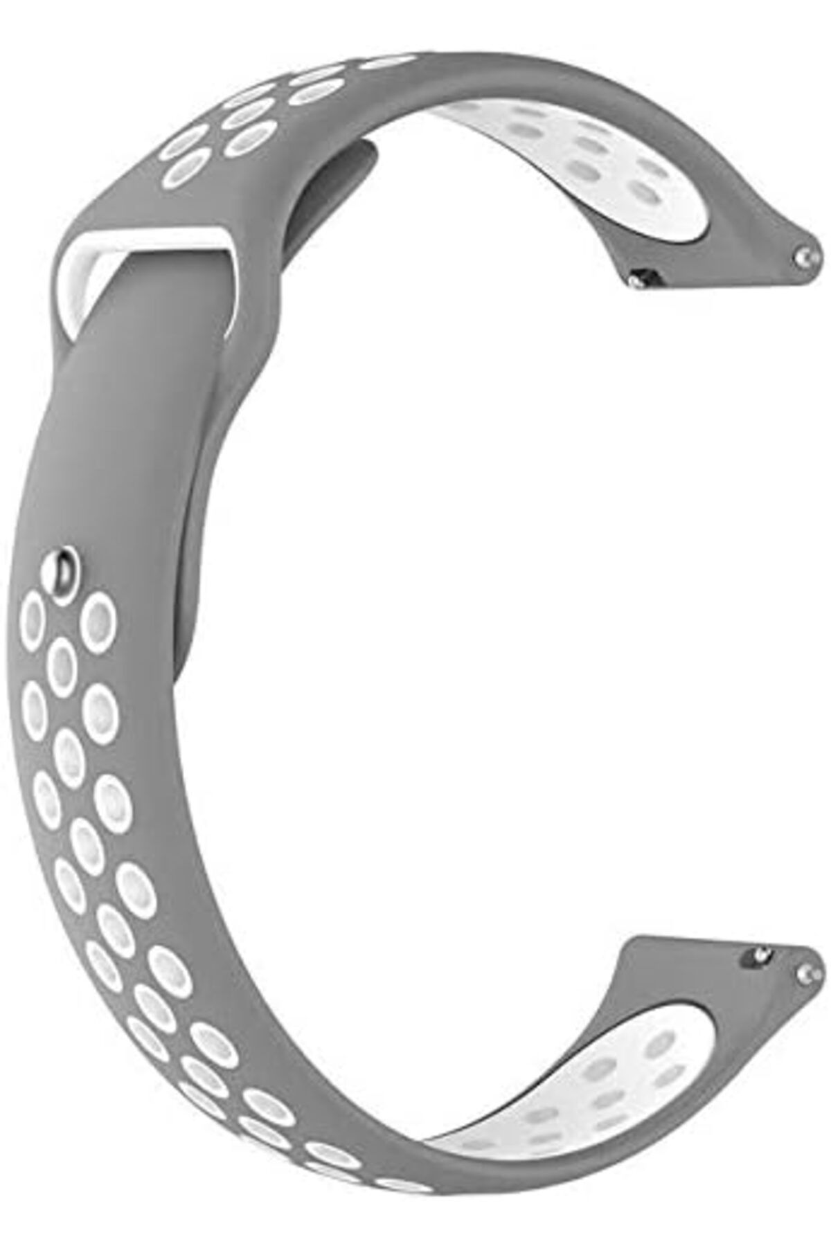 STOREMAX htpshopmx Garmin Approach S40 Delikli Spor Silikon Kordon Gri Beyaz str http 1092444