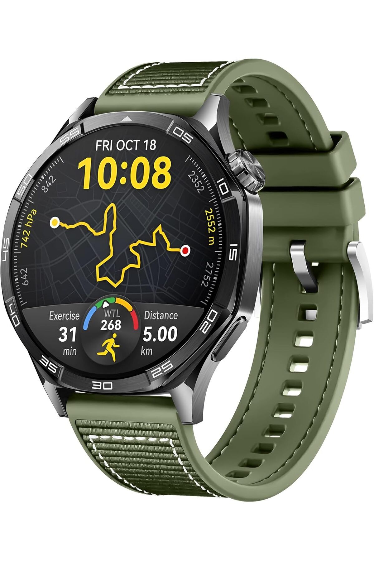 STOREMAX nffashopm 22mm ile Uyumlu Saatler için Hibrit Dokuma 46mm Silikon Kordon Watch (GT5 Pro/GT5/GT4/Wa