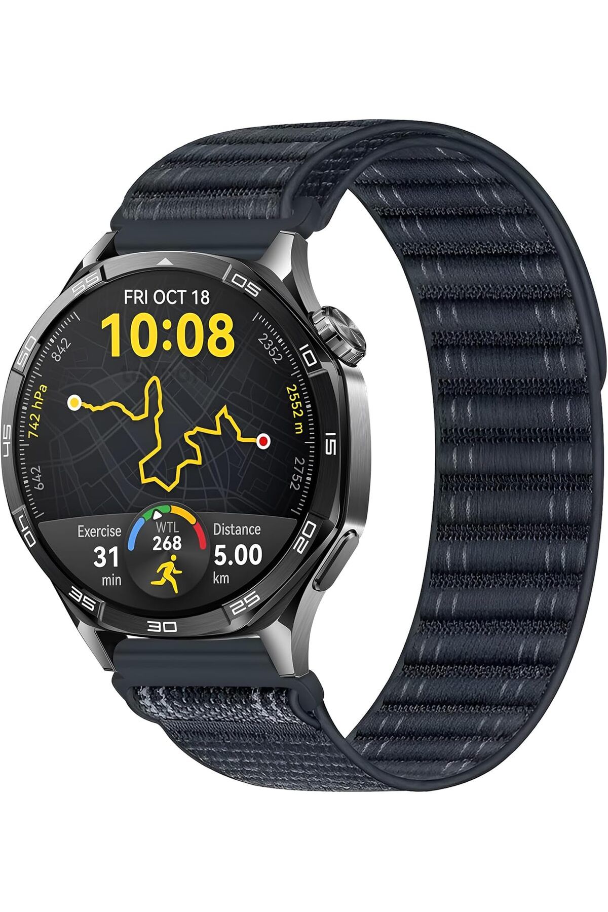 STOREMAX htpshopmx 22mm ile Uyumlu Saatler için W Loop 46mm Yumuşak Kumaş Kordon Watch (GT5 Pro/GT5/GT4/W