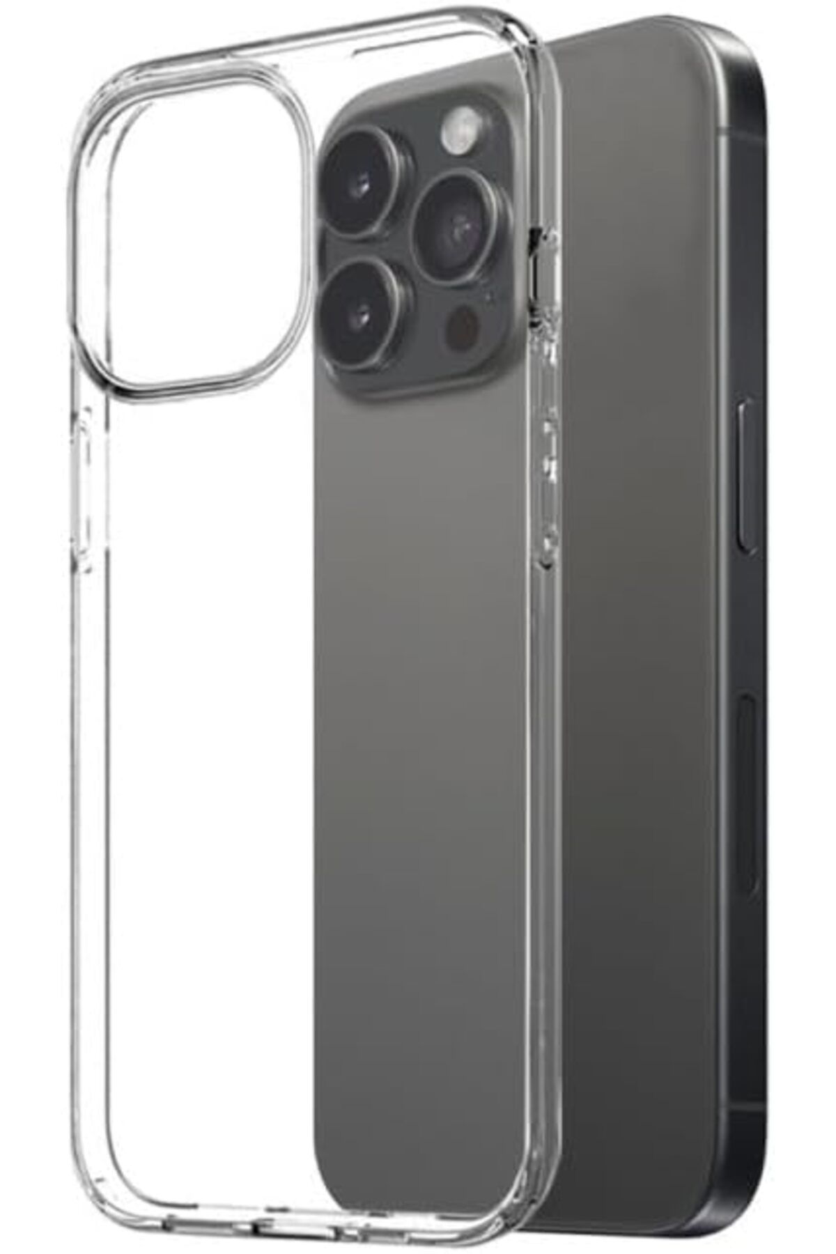 STOREMAX nffashopm - iPhone 16 Pro (6.3) için Kılıf Şeffaf Esnek Kamera Çıkıntılı İnce Kapak, Aksiy