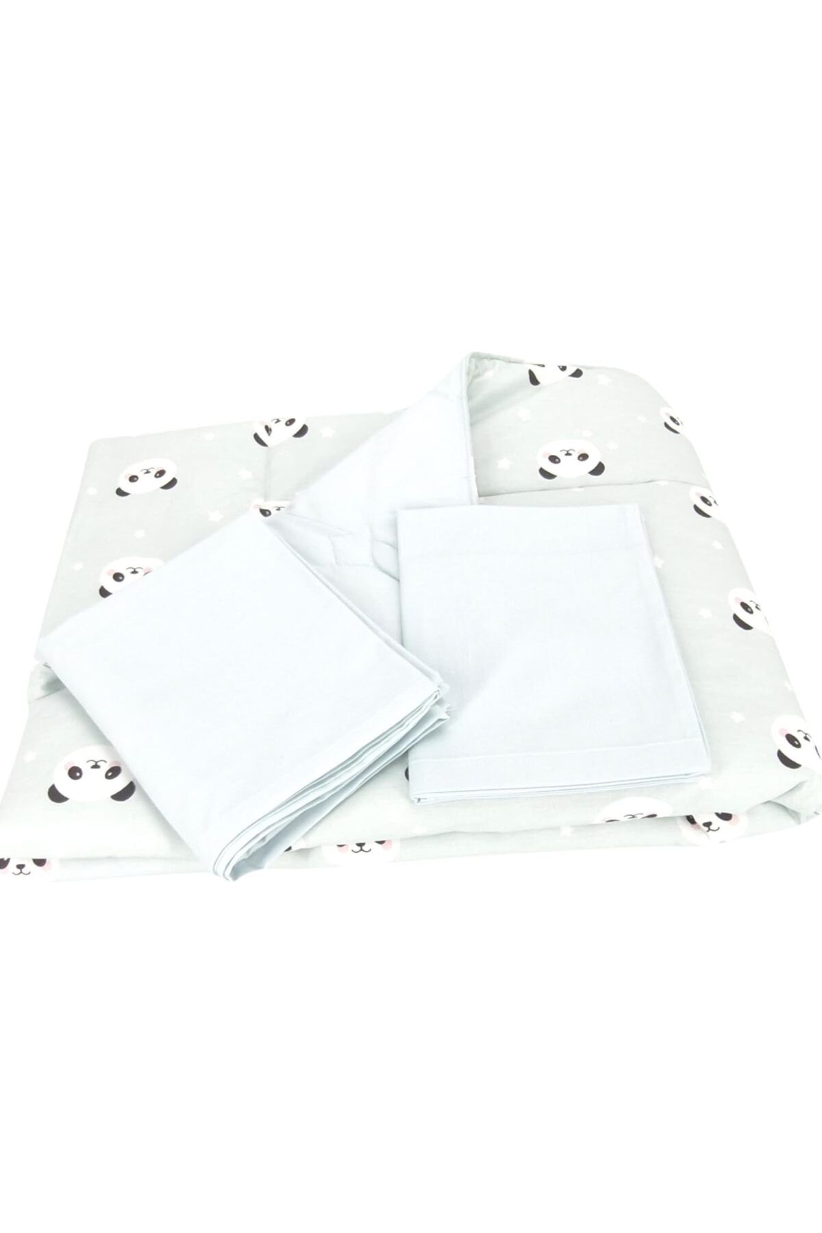 STOREMAX buxystorem El Yapımı Panda Desenli Yorgan Çarşaf Ve Yastıklı Üçlü Set trendymx 999662