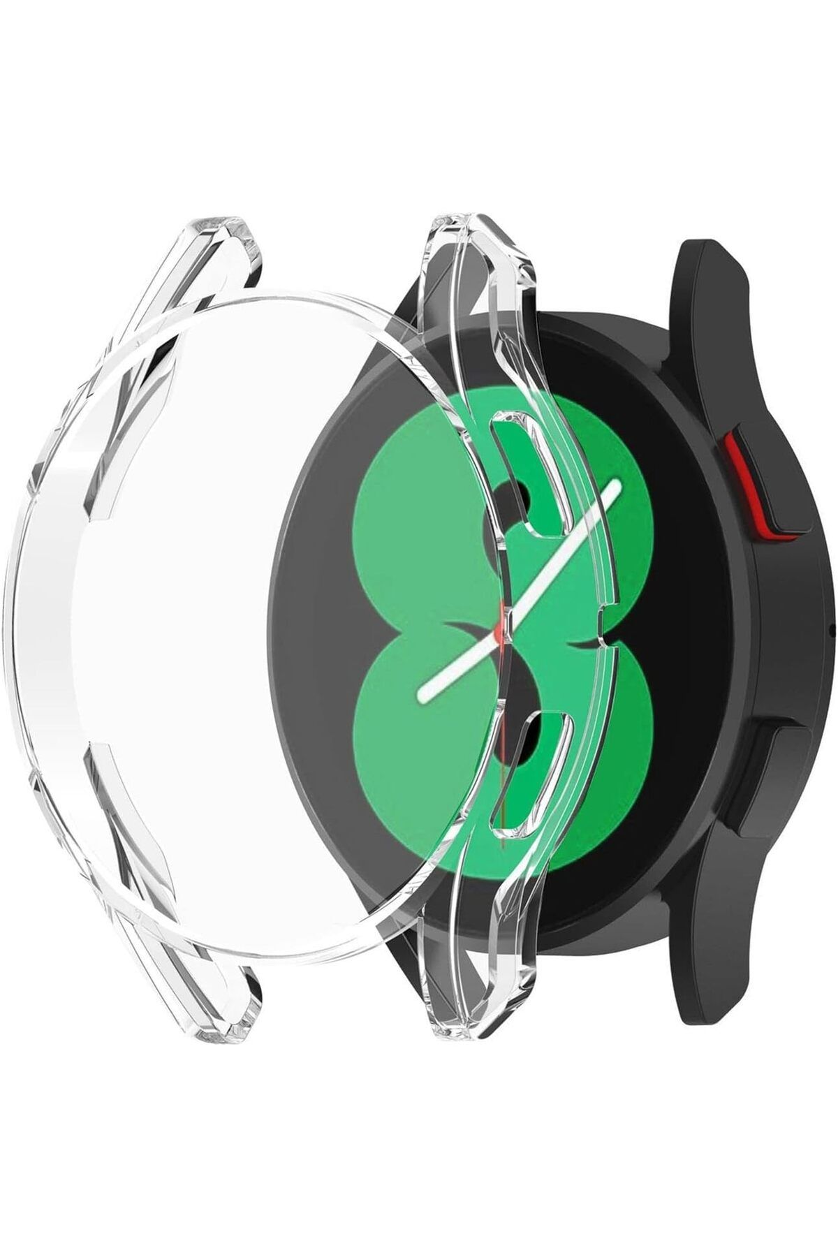 STOREMAX nffashopm Galaxy Watch 5 44mm için Kılıf 360 Full Round Soft Silicone Şeffaf [Galaxy Watch 5 44m