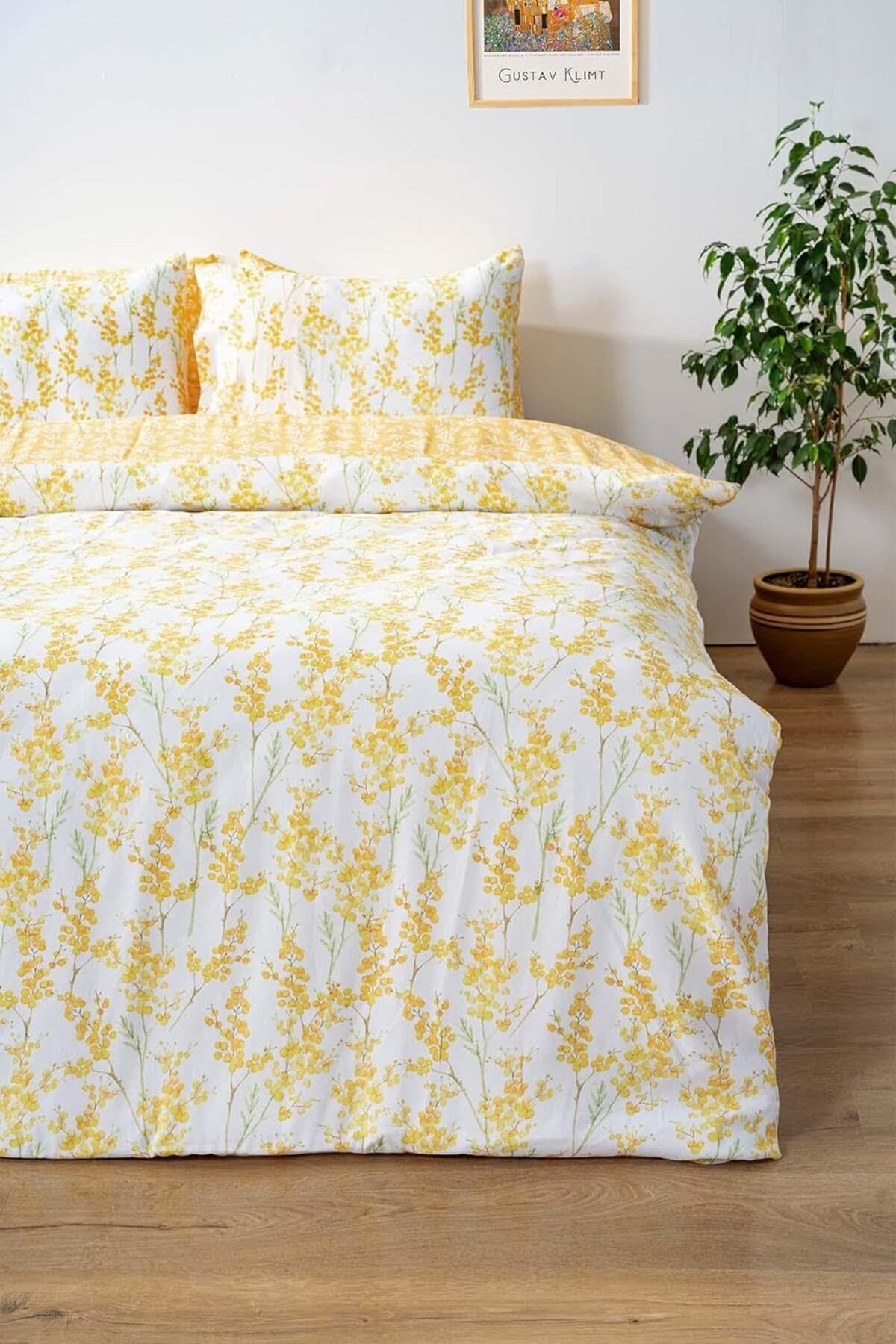 STOREMAX Lorisa Pamuklu Çift Kişilik Sarı Nevresim Takımı