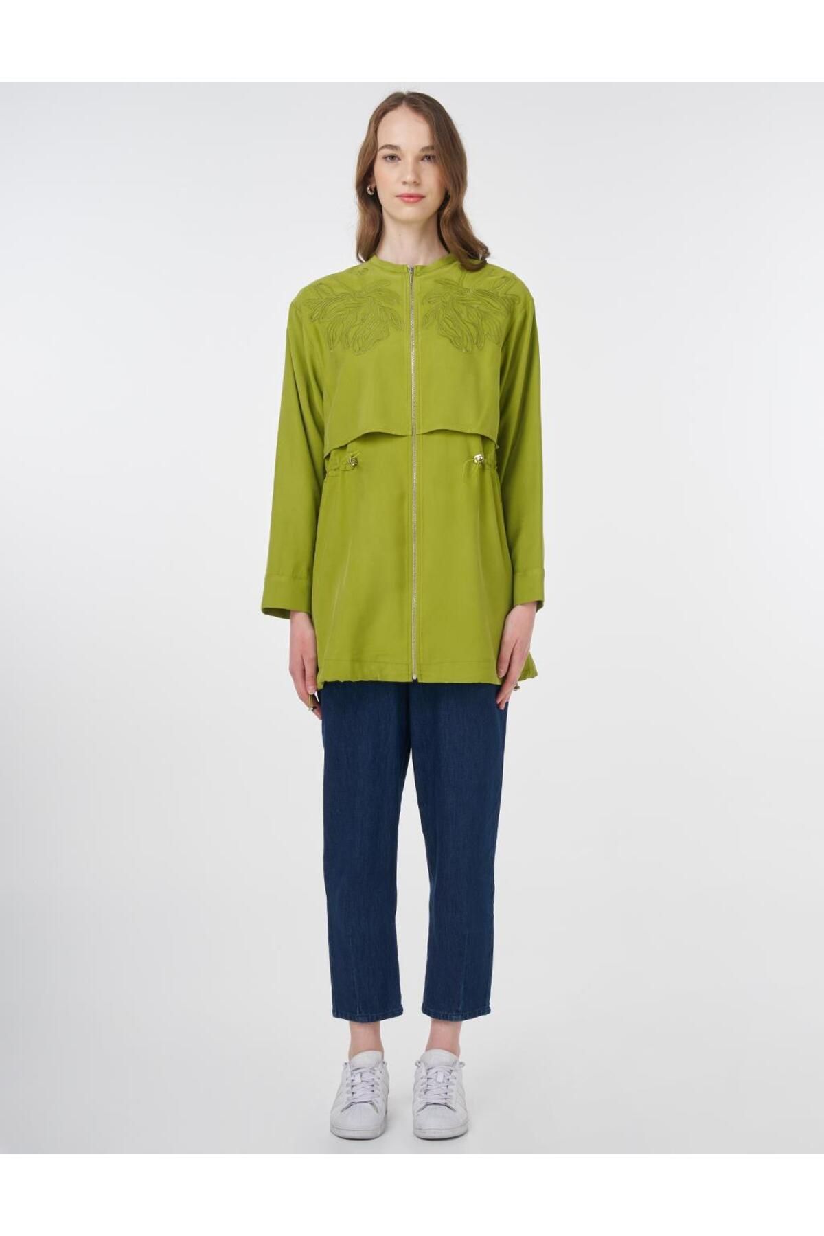KYR-Adjustable Modal Tunic at the Waist Golden Lime 3