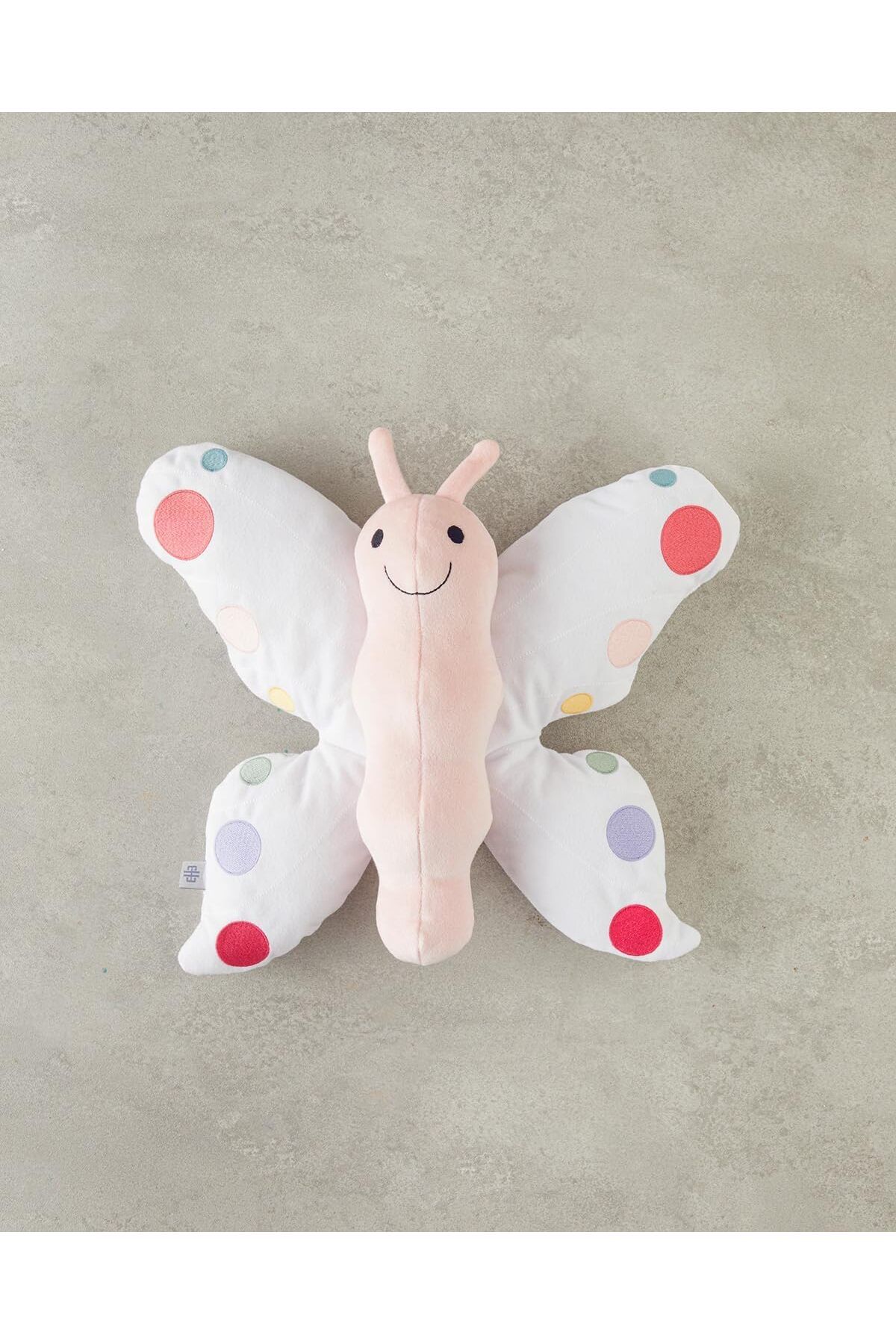 STOREMAX nffashopm Home Butterfly Bebe Dekoratif Kırlent 40 cm Beyaz storestarx 1051353