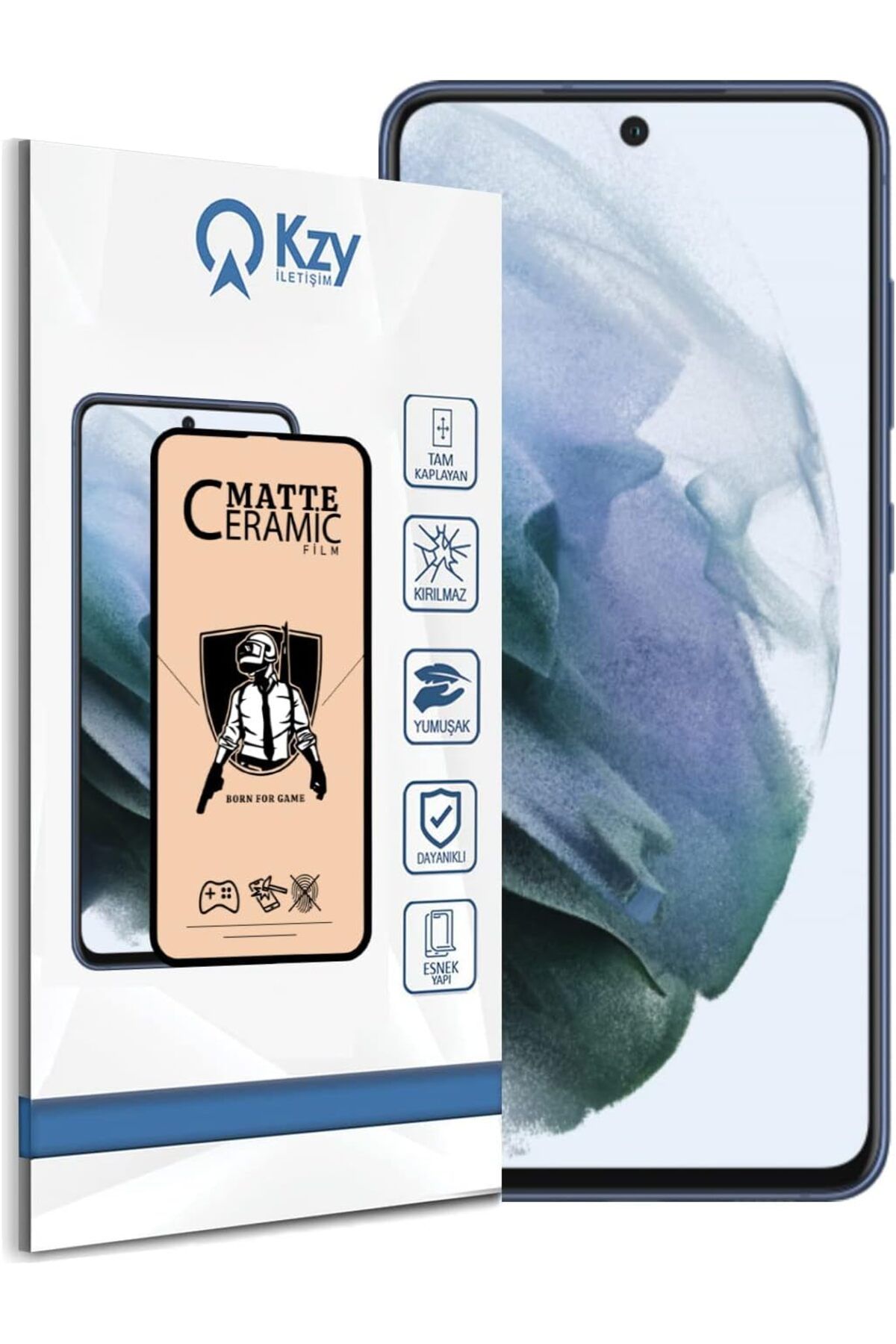 yenibagshop Galaxy S21 FE ile uyumlu Tam Kaplayan Mat Seramik Nano Esnek Ekran Koruyucu Cam