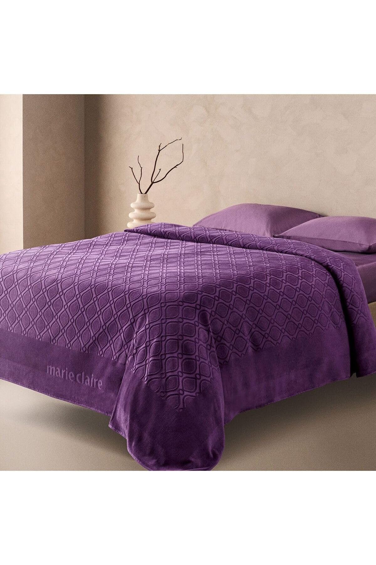 STOREMAX daiviolastore Claire Agusto Tek Kişilik Yatak Örtüsü Mürdüm MC060565 DLStore 990396