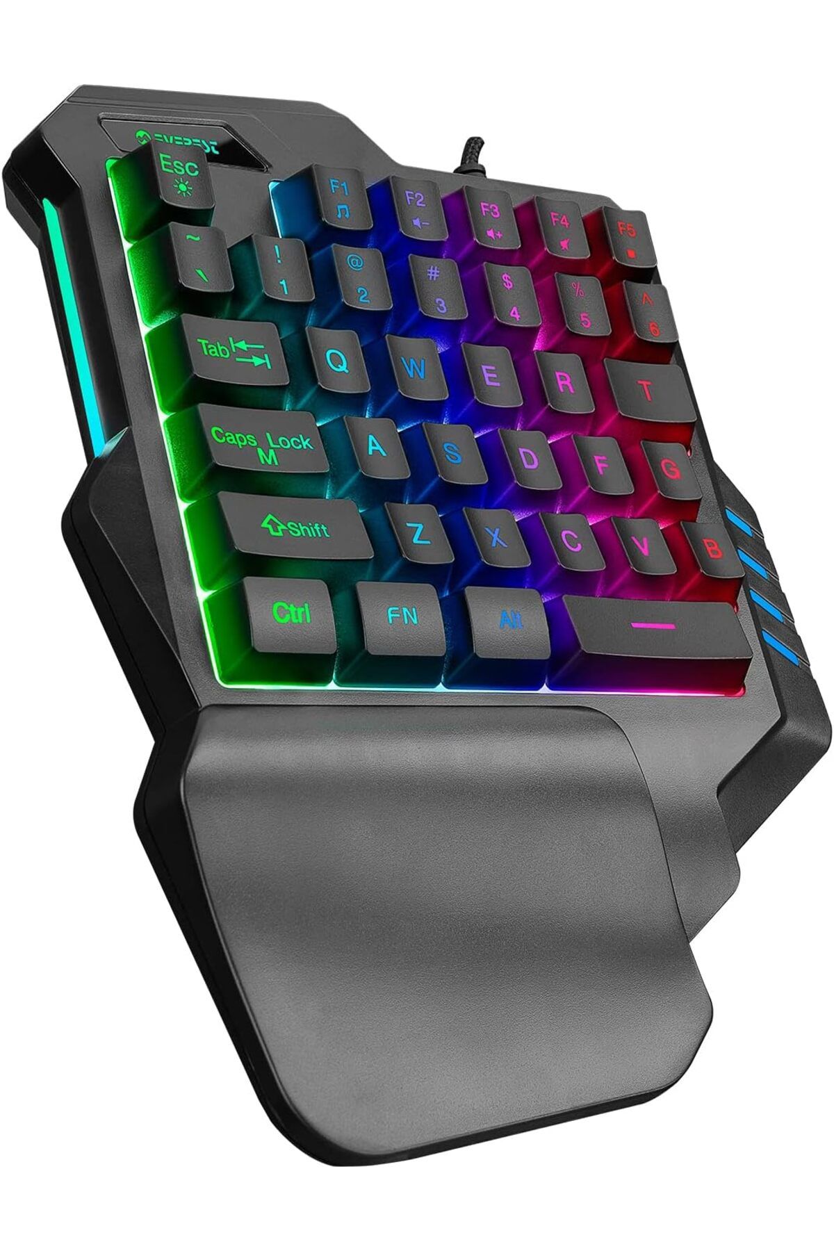 STOREMAX cmllashop KB-R177 SALVO Siyah USB Led Işıklı Q 35 Tuşlu Multimedya Mini Gaming Oyuncu Klavyesi