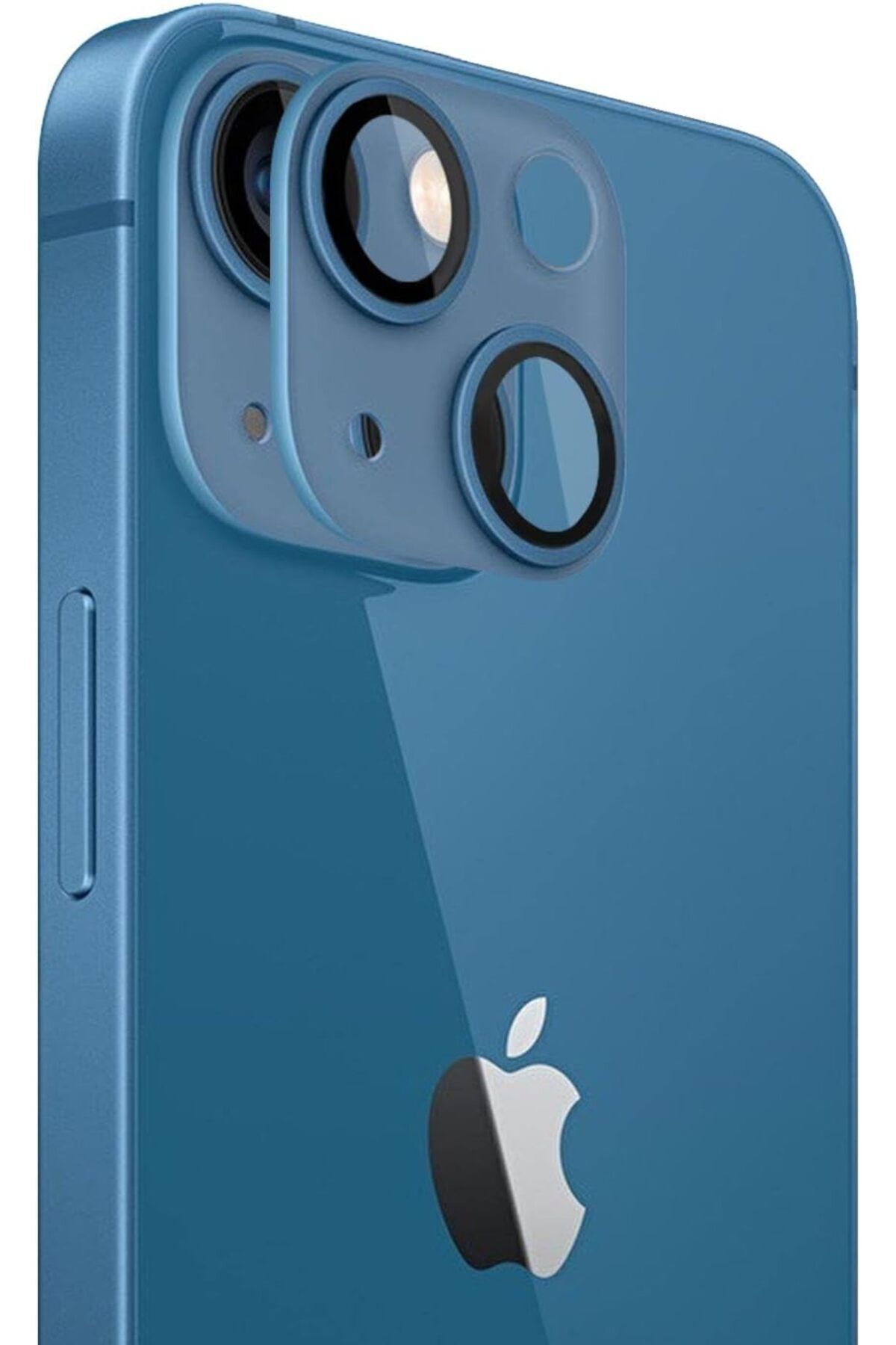 yenibagshop iPhone 13 Uyumlu Kamera Lens Koruma Camı V2 Mavi