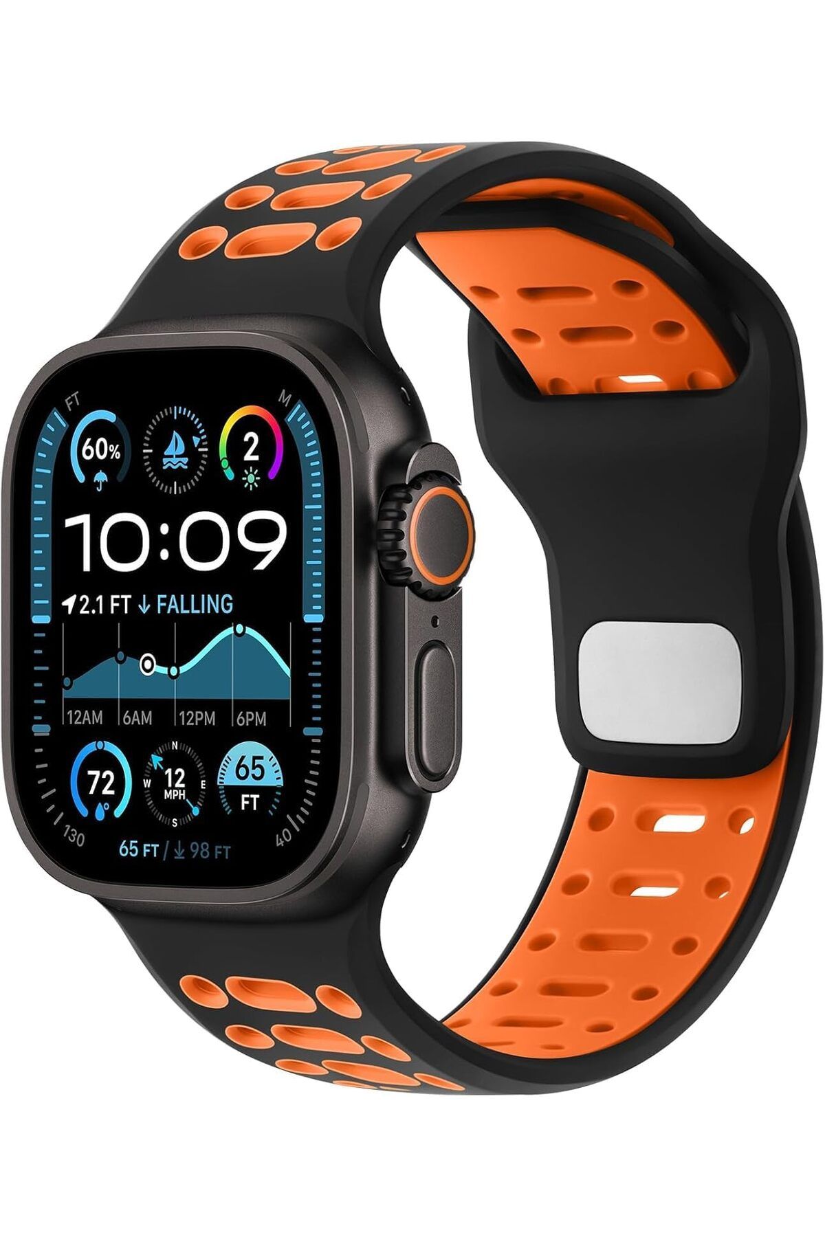 STOREMAX nffashopm Watch ile Uyumlu 42-44-45-46-49 mm için Spor Silikon Kordon Hava Alabilen Çift Renkli Ul