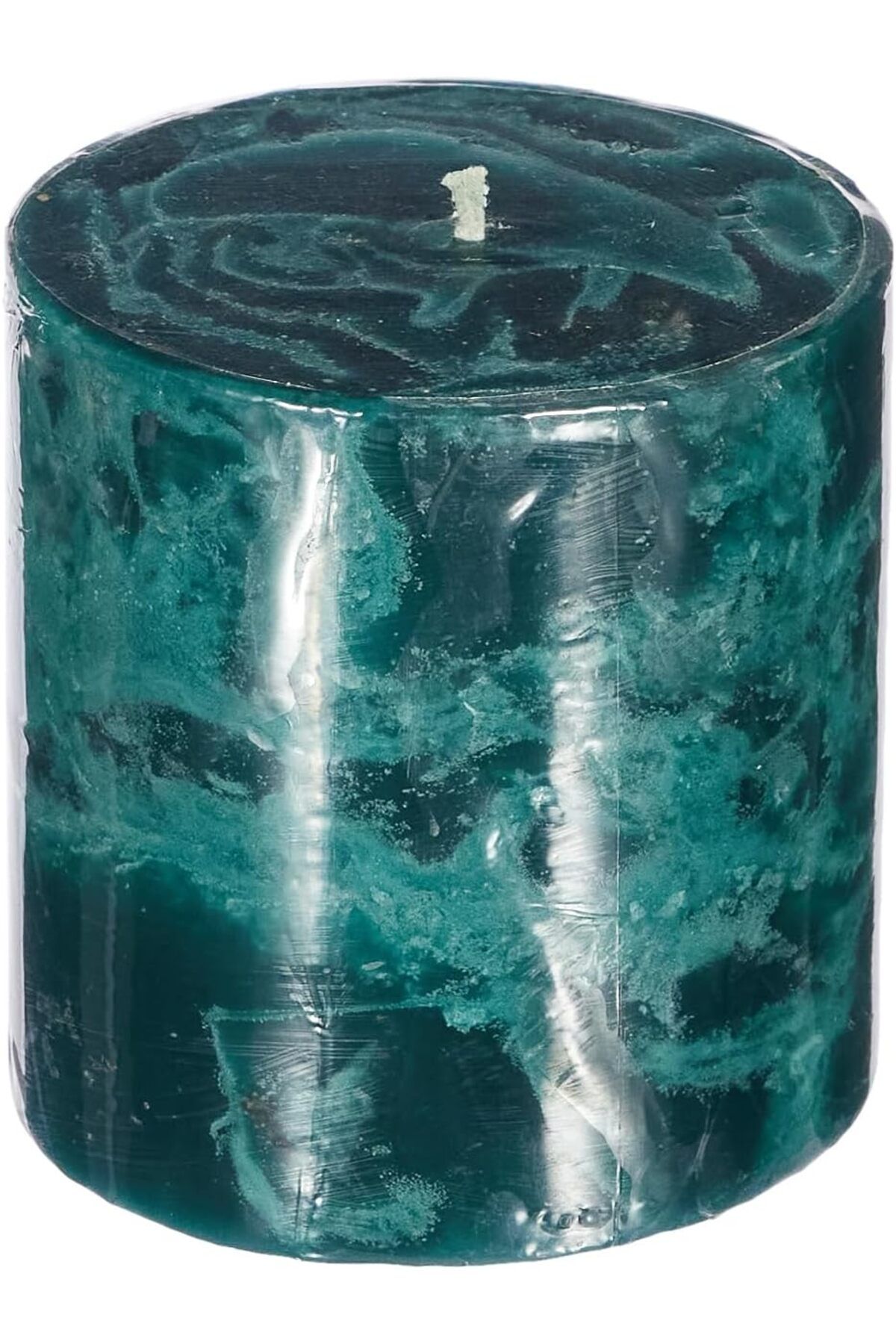 yenibagshop Marblo Sütun Mum, Yeşil, 10 x 10 cm