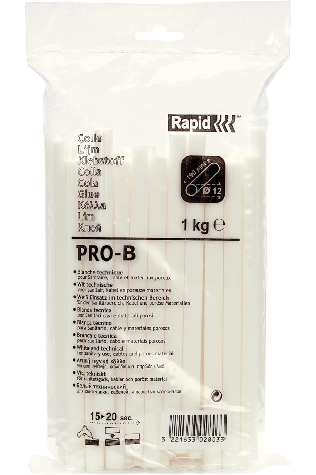 STOREMAX mrttnca Silikon Çubuk Pro-B 12X190 Mm 1 Kg, Standart trndymrt 1087243