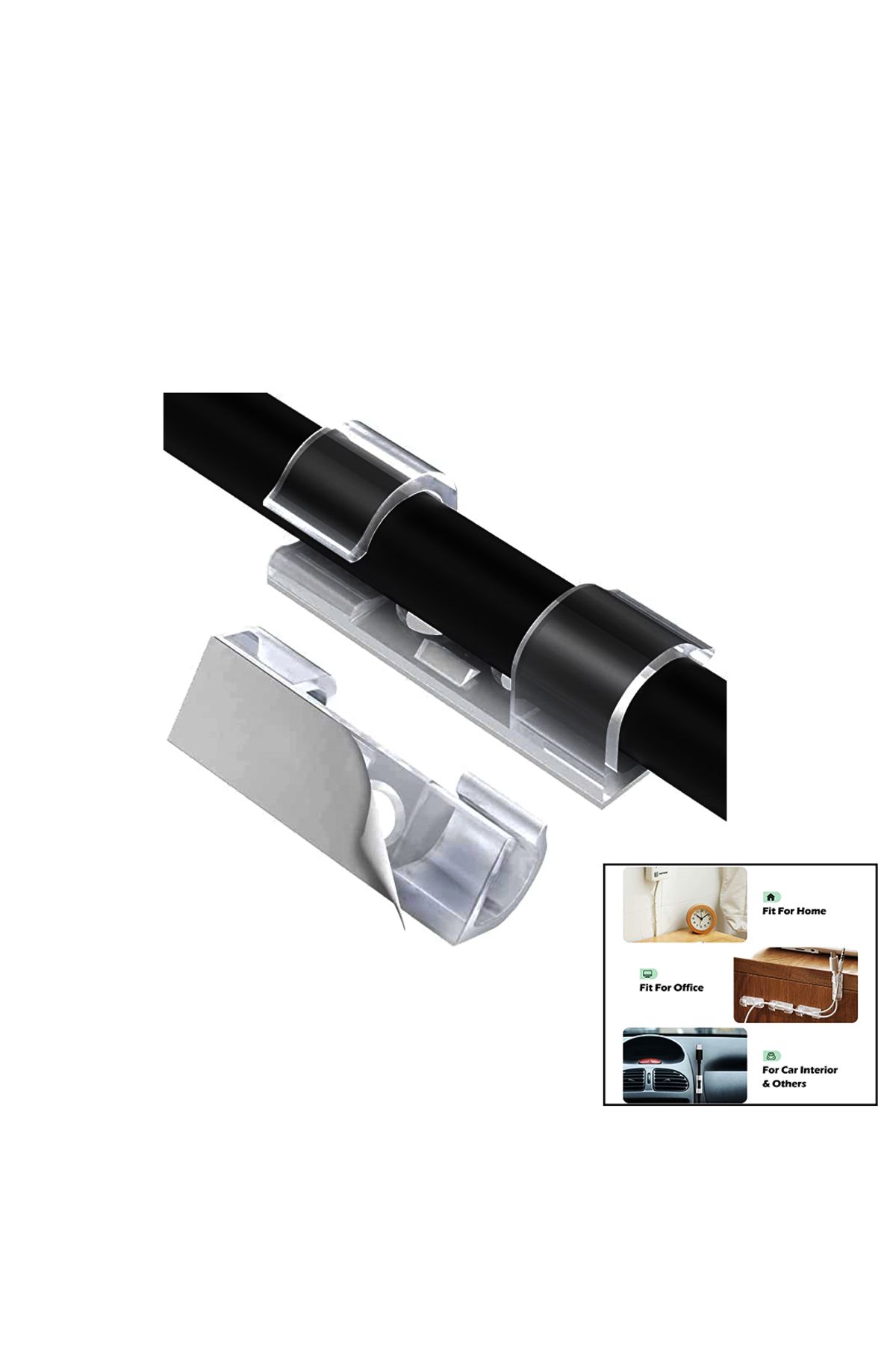 STOREMAX 20 PARÇA KABLO KLİPSİ YAPIŞKANLI trndymrt 1087243