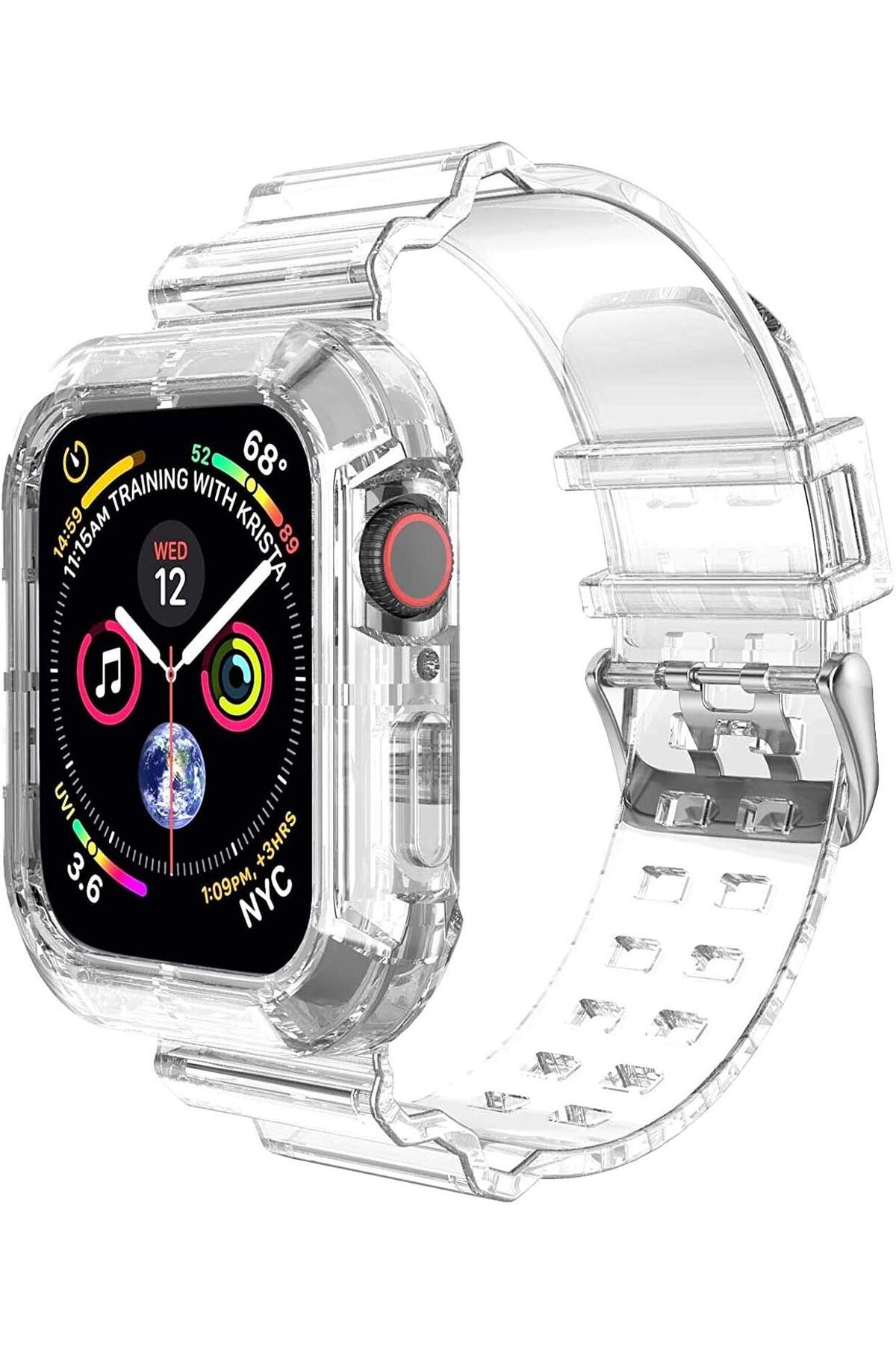 STOREMAX htpshopmx Watch SE 2022 40mm için Kordon Transparent Clear Band Şeffaf str http 1092444