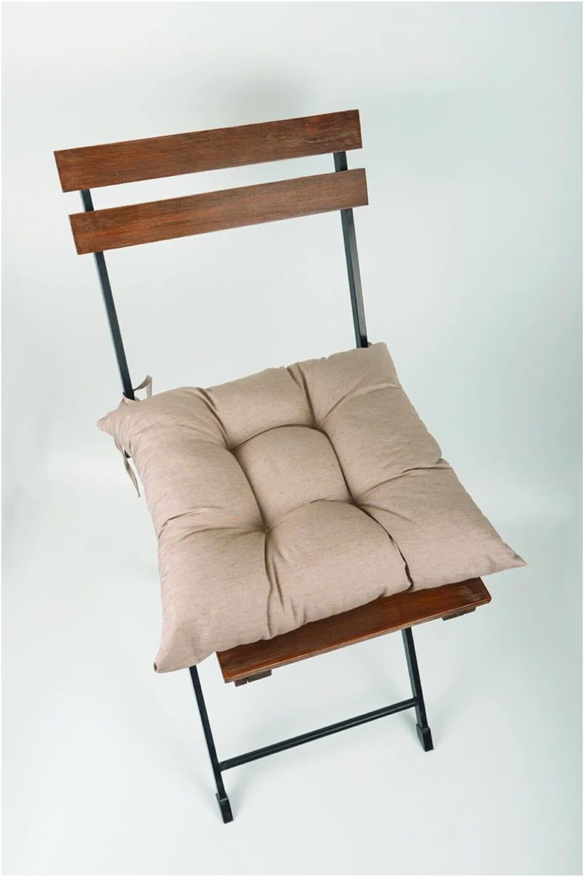 STOREMAX buystoremx HOME Tekli Dekoratif Sandalye Minderi Bağcıklı Kahverengi, 40 x 40 newstar 1051066