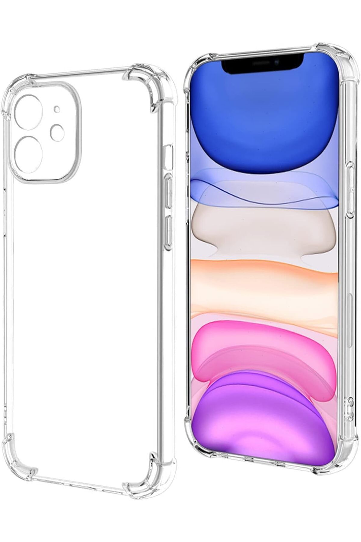 STOREMAX htpshopmx İletişim KZY İletişim iPhone 11 ile uyumlu ile Uyumlu Kapak Kamera Korumalı Şeffaf