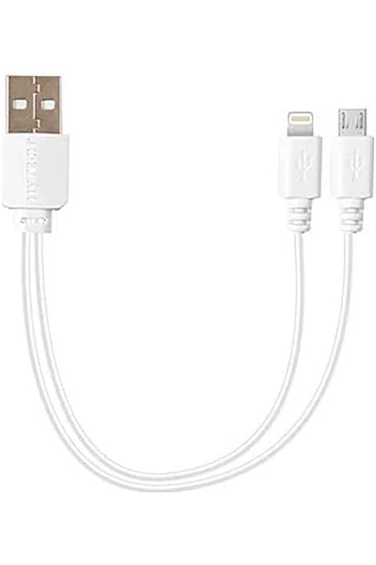 STOREMAX sellbuystore HY-X114 2İN1 20cm 3A USB Lightning + MİCRO Beyaz Şarj Kablosu 1053513