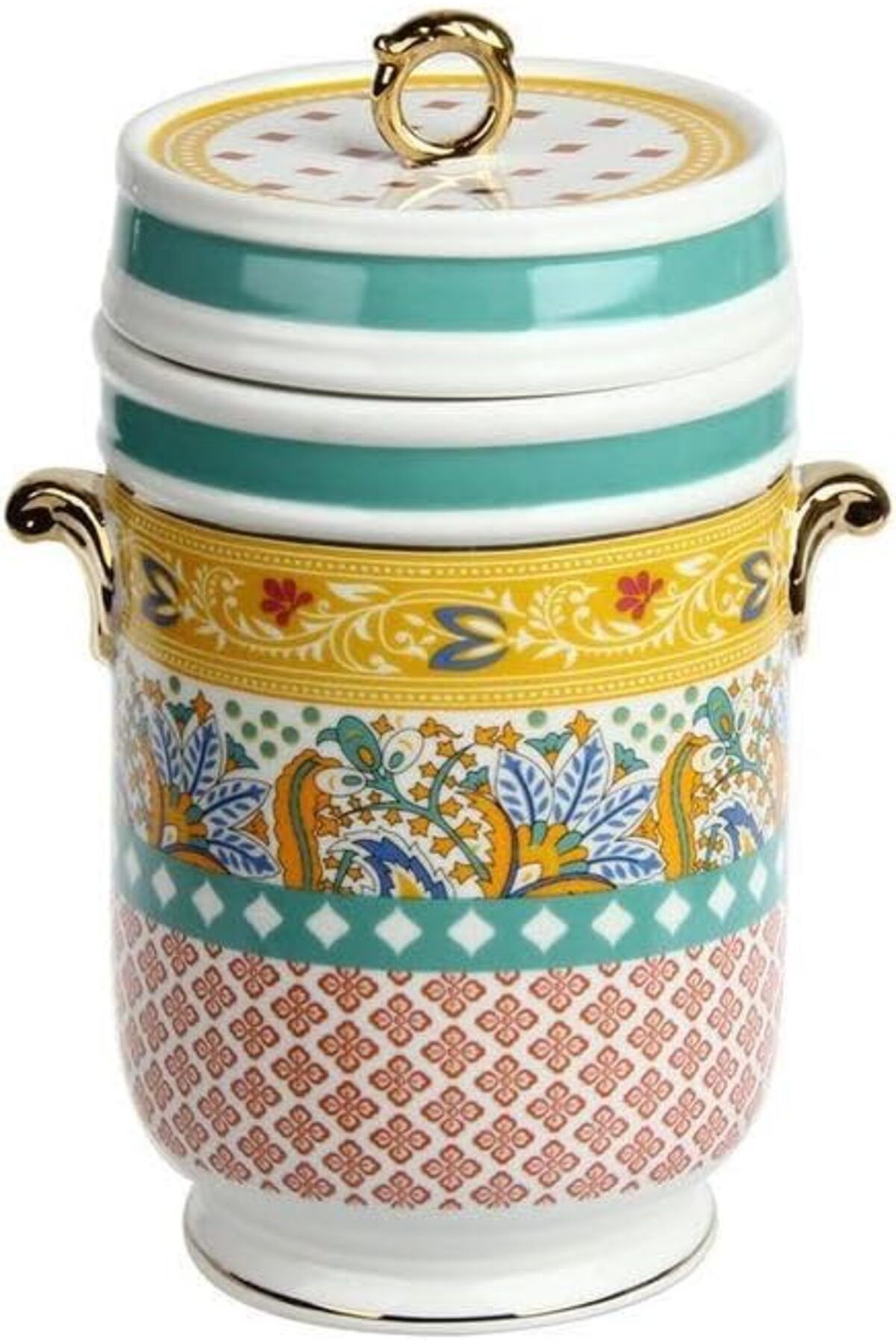 STOREMAX ysstorex Art Eliana Bone Porselen Kulplu Kavanoz 22 cm StarColxlection 655141