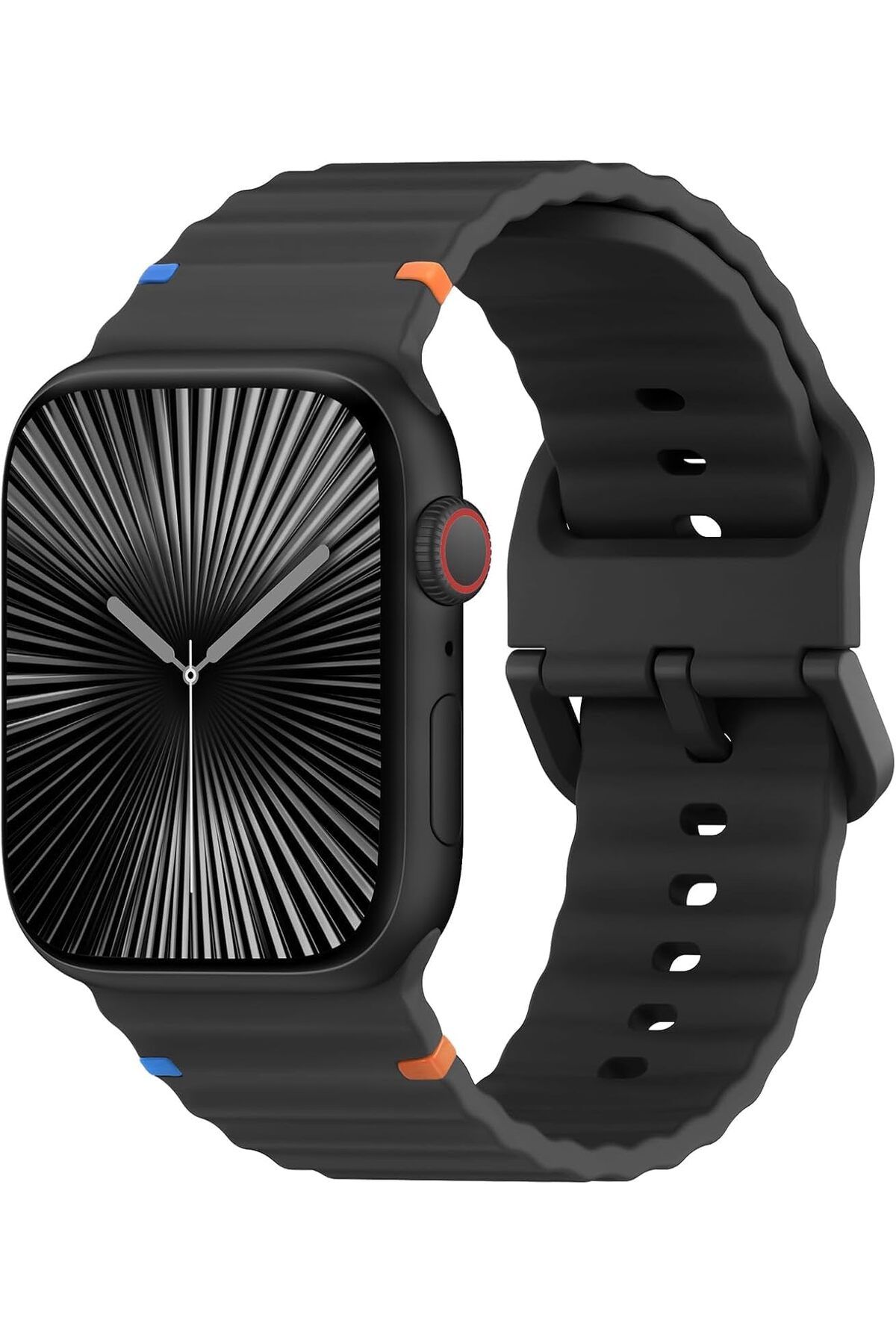 STOREMAX htpshopmx Watch ile Uyumlu 42-44-45-46-49 mm için Ultra Yumuşak Spor Silikon Kordon Bilekte Hissed