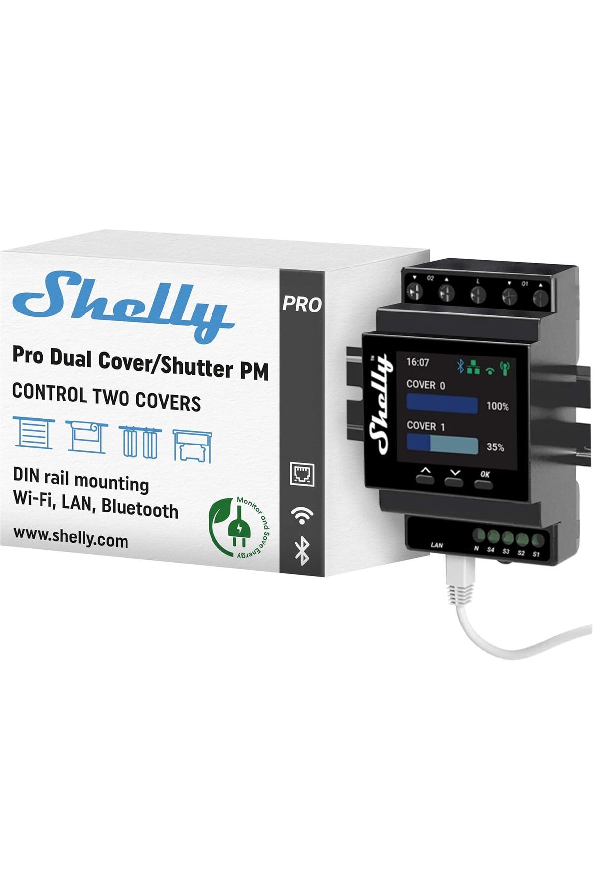 STOREMAX mrttnca Pro Çift Kapak/Deklanşör PM | LAN, Wi-Fi ve Bluetooth Bağlantısı, Profesyonel DIN Ray