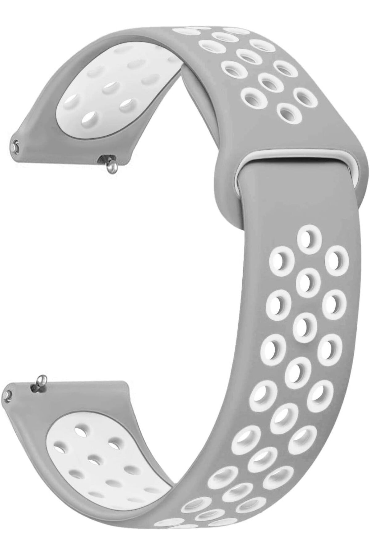 STOREMAX nffashopm Galaxy Watch 4 Classic 46mm için Kordon Rainbow Sport Band Gri Beyaz storestarx 1051353