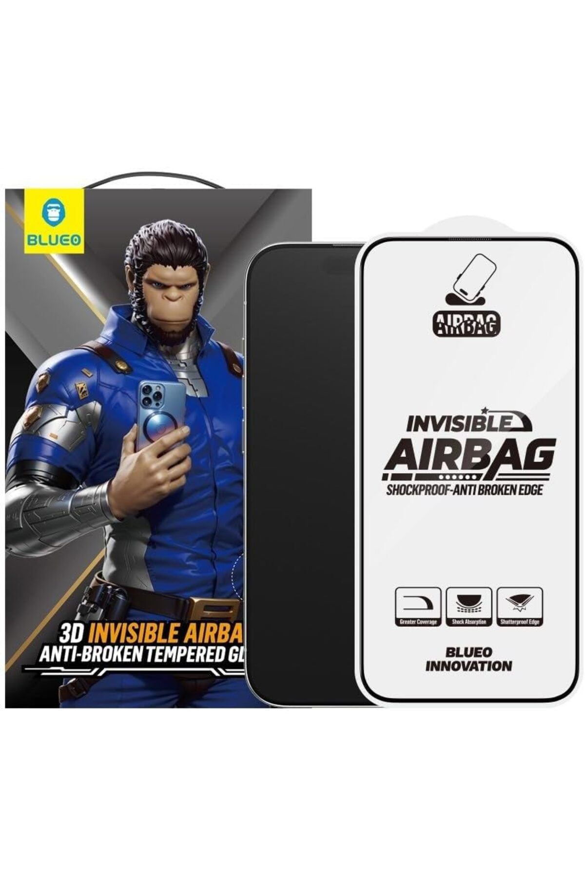 salesalbutik iPhone 15/16 / 16 Pro / 16 Pro Max 3D Invisible Airbag Cam Ekran Koruyucu (iPhone 15/16)