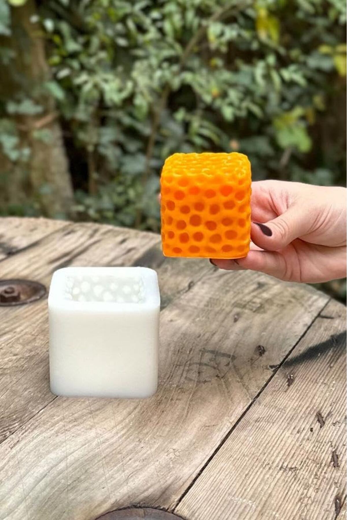 yenibagshop Concept Sünger Küp Mum Kalıbı (Silikon) (1 Adet)