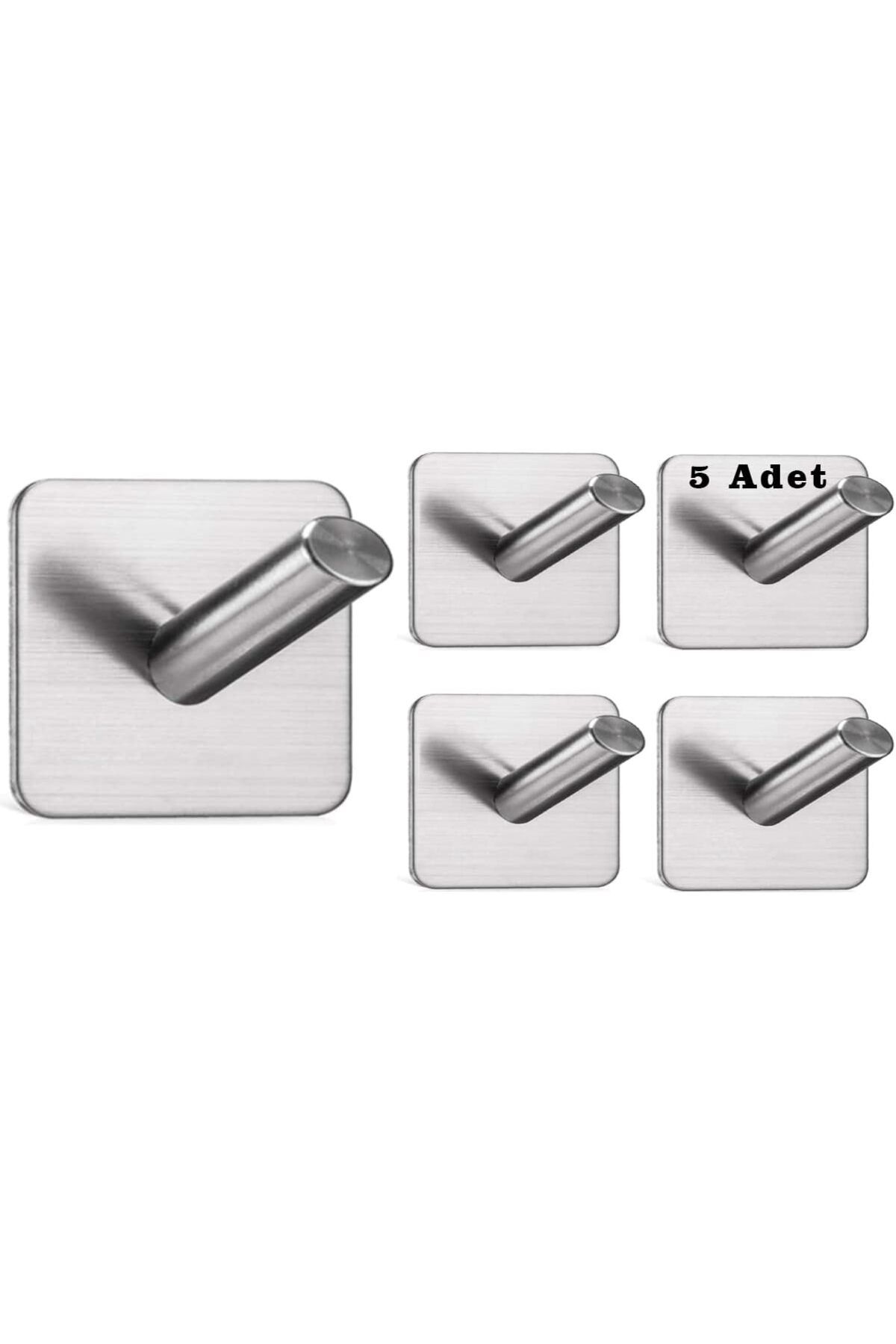 STOREMAX buymxx Yapışkanlı Askılık - 5'li Paket, Ağır Hizmet, Duvar Kancaları, Su Geçirmez Paslanmaz