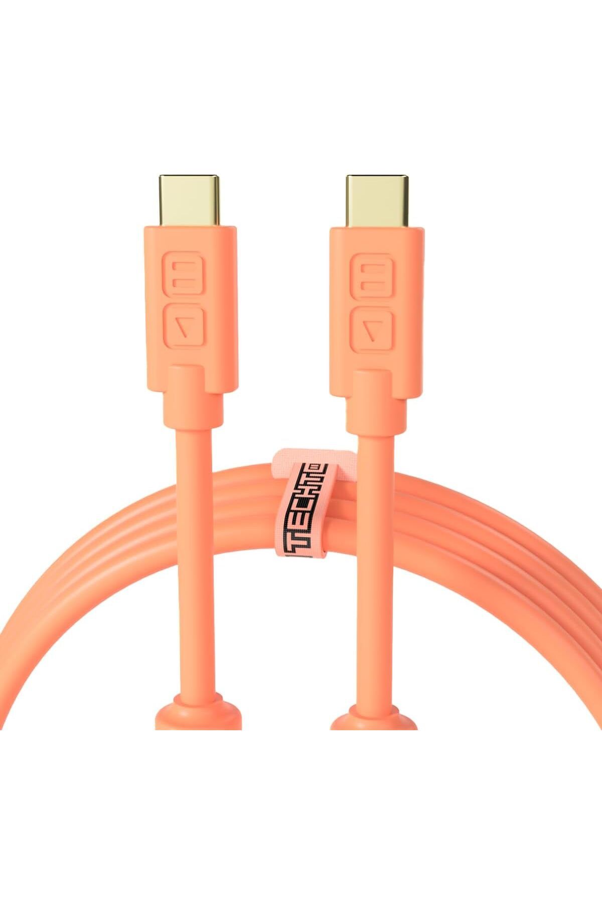yenibagshop TechTools Chroma Cables USB-C to C - 2mt | Neon Orange
