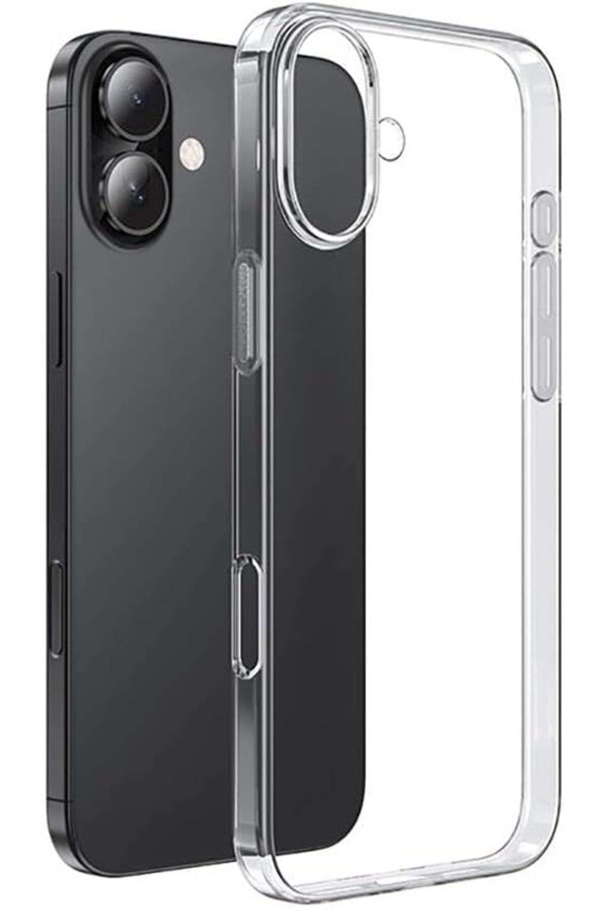 STOREMAX htpshopmx İle Uyumlu iPhone 16 Plus Kılıf ZORE Süper Silikon Kapak Şeffaf str http 1092444
