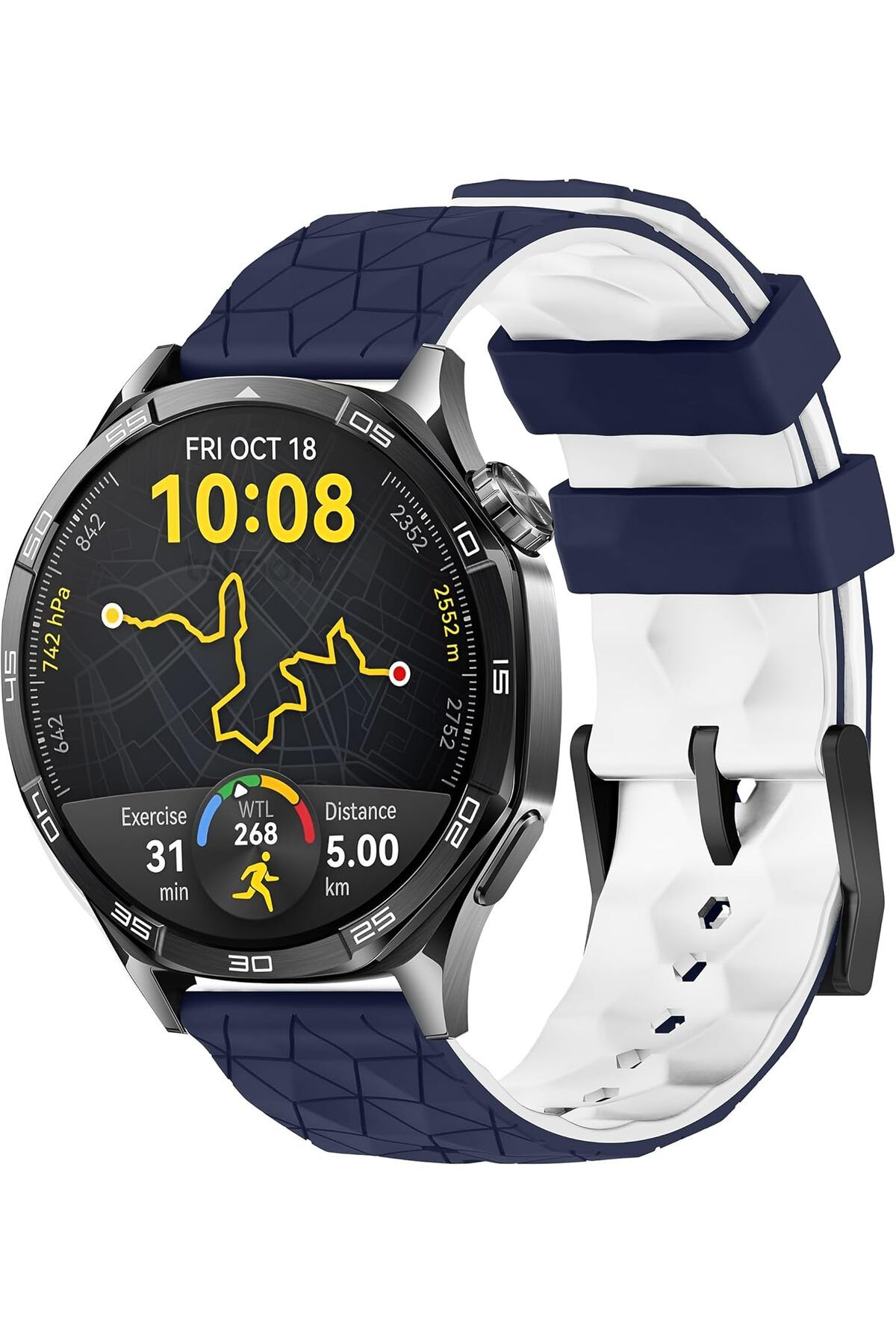 STOREMAX nffashopm 22mm ile Uyumlu Saatler için Geometrik Model 46mm Silikon Kordon Watch (GT5 Pro/GT5/GT4/