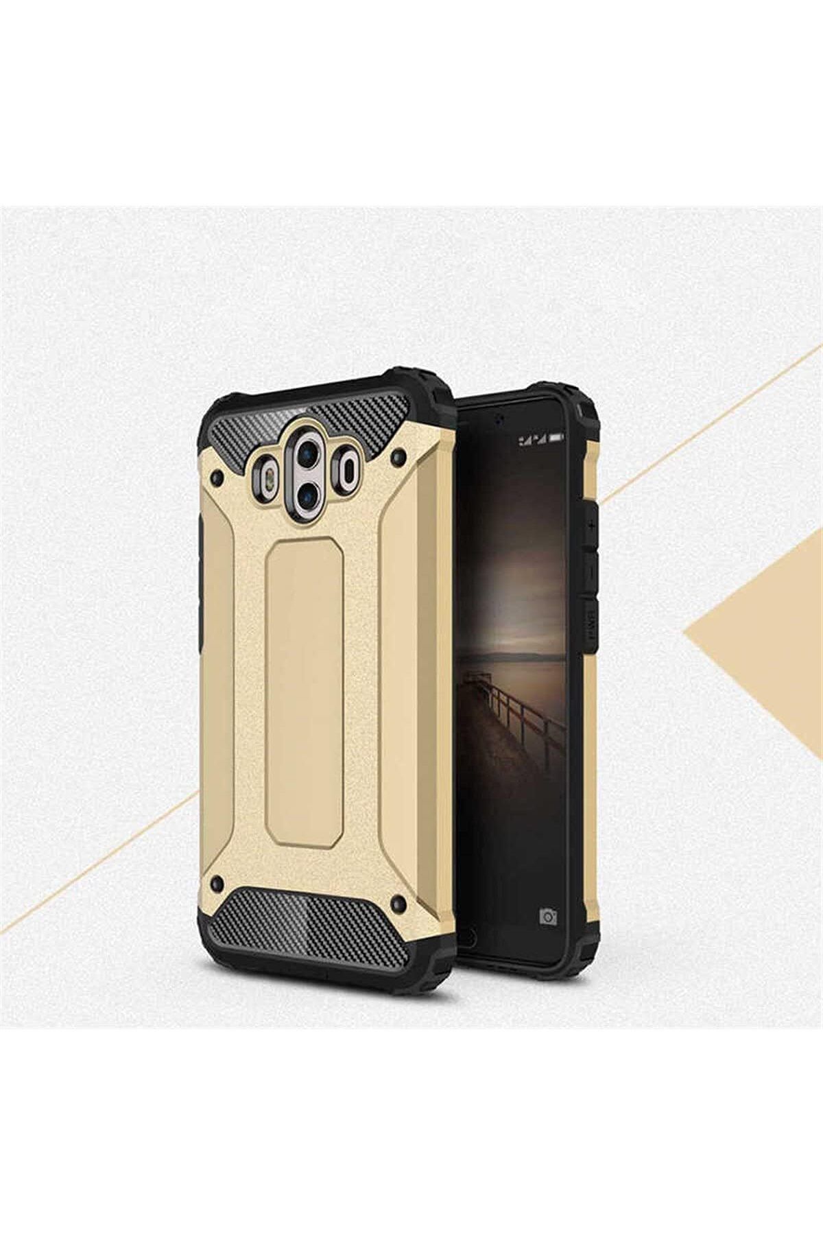 STOREMAX bystoreby Mate 10 ile uyumlu Kılıf Zore Crash Zırh Tipi Koruyucu Çift Katmanlı Silikon Kapak,Go
